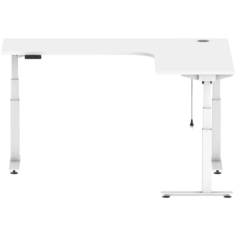 2 Stilford S2 Electric Radius Workstation 1800mm White/White Desks, Tables and Workstations, 2 of 4