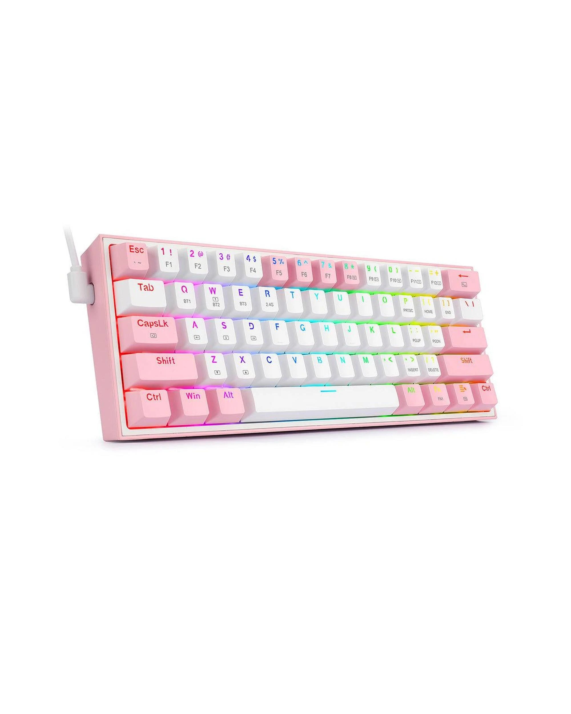 3 Redragon K616 RGB Fizz Pro White Pink 65% TriMode Mechanical Gaming Keyboard, 3 of 9