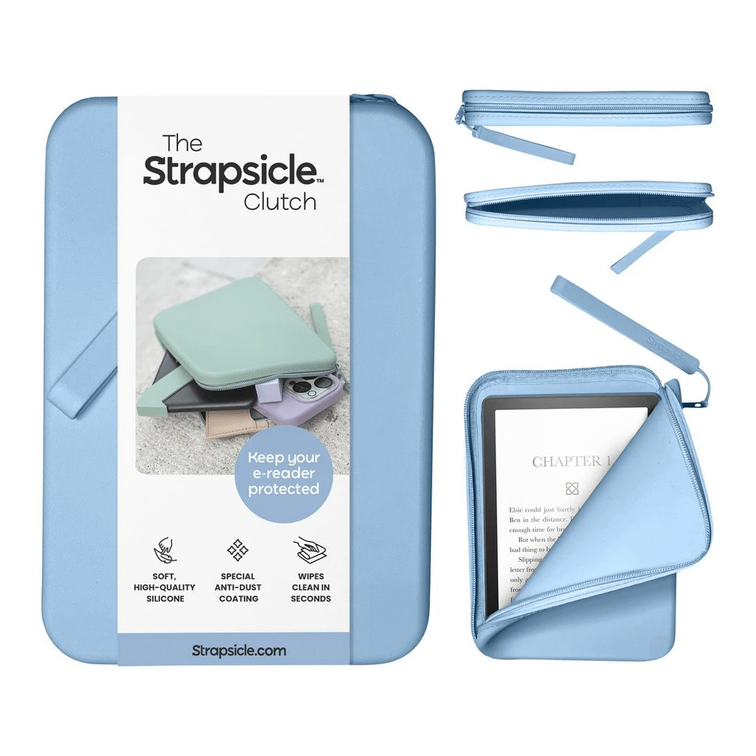 1 Strapsicle Clutch for Kindle Bondi Blue, 1 of 3