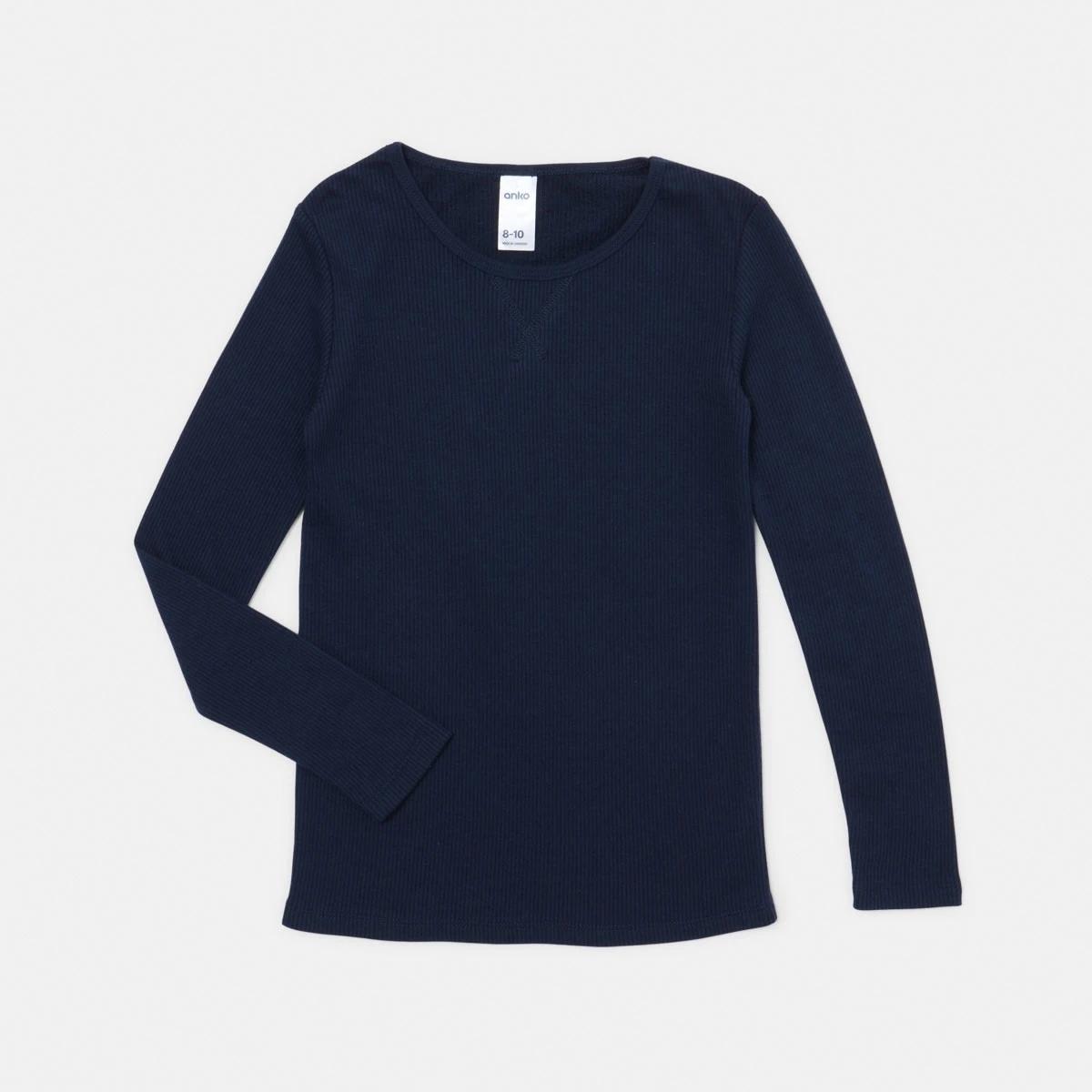 6 2 Pack Long Sleeve Brushed Thermal Top Dress Blue, 6 of 8