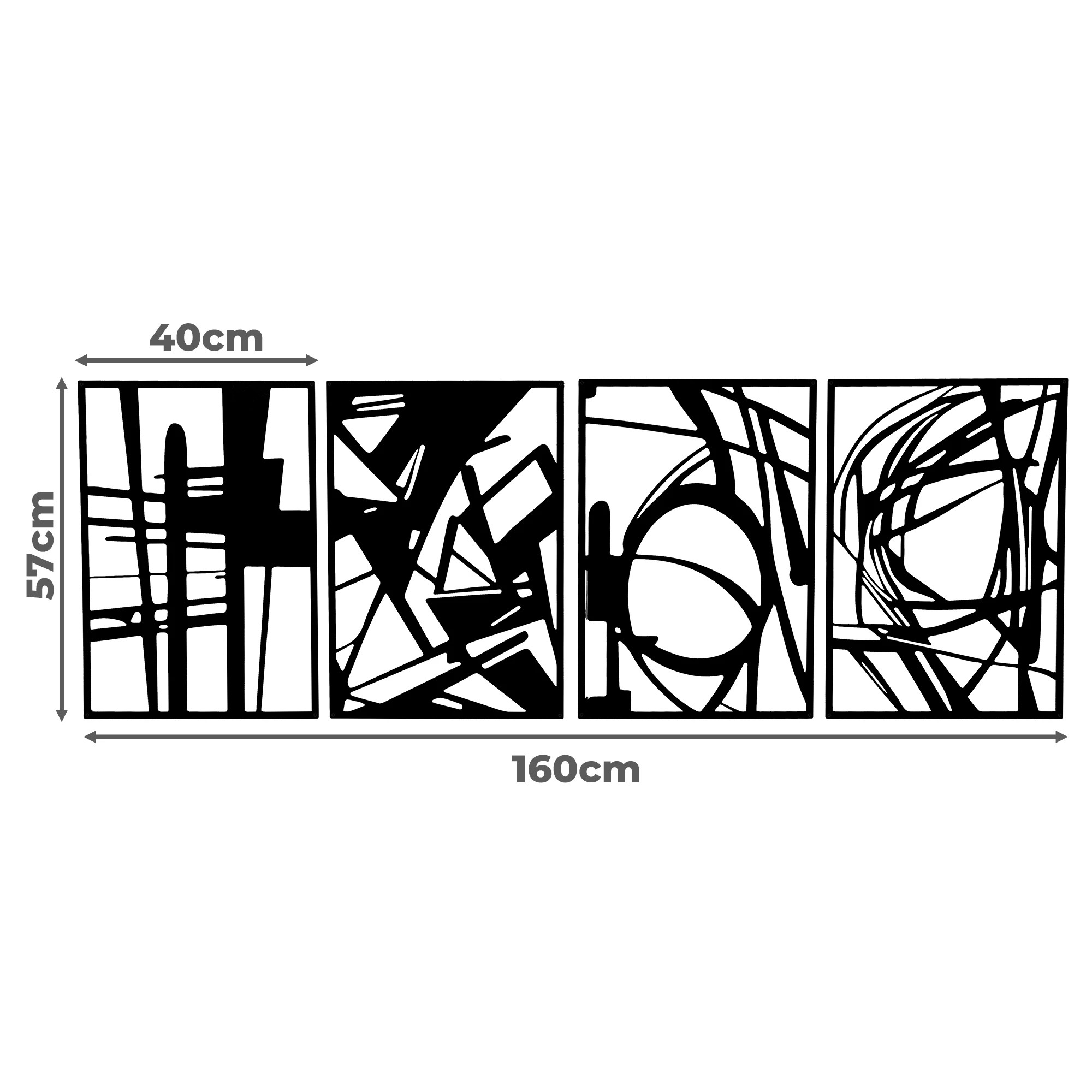 3 Yezi 4Pcs Metal Wall Decor Abstract Lotus Flower, 3 of 9