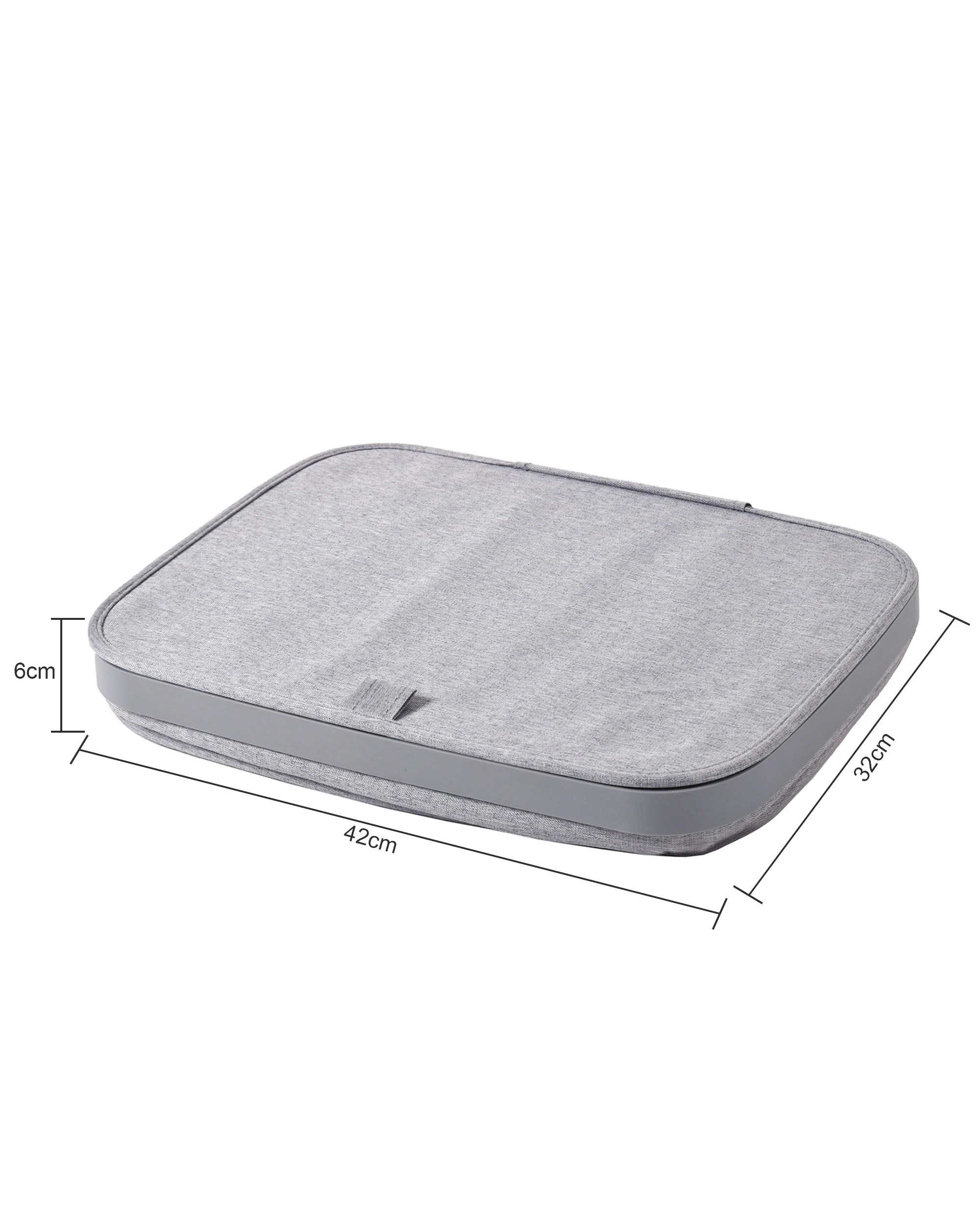6 Sherwood Voyager Laundry Hamper 60L Faux Linen 42x32x67cm - Grey, 6 of 9