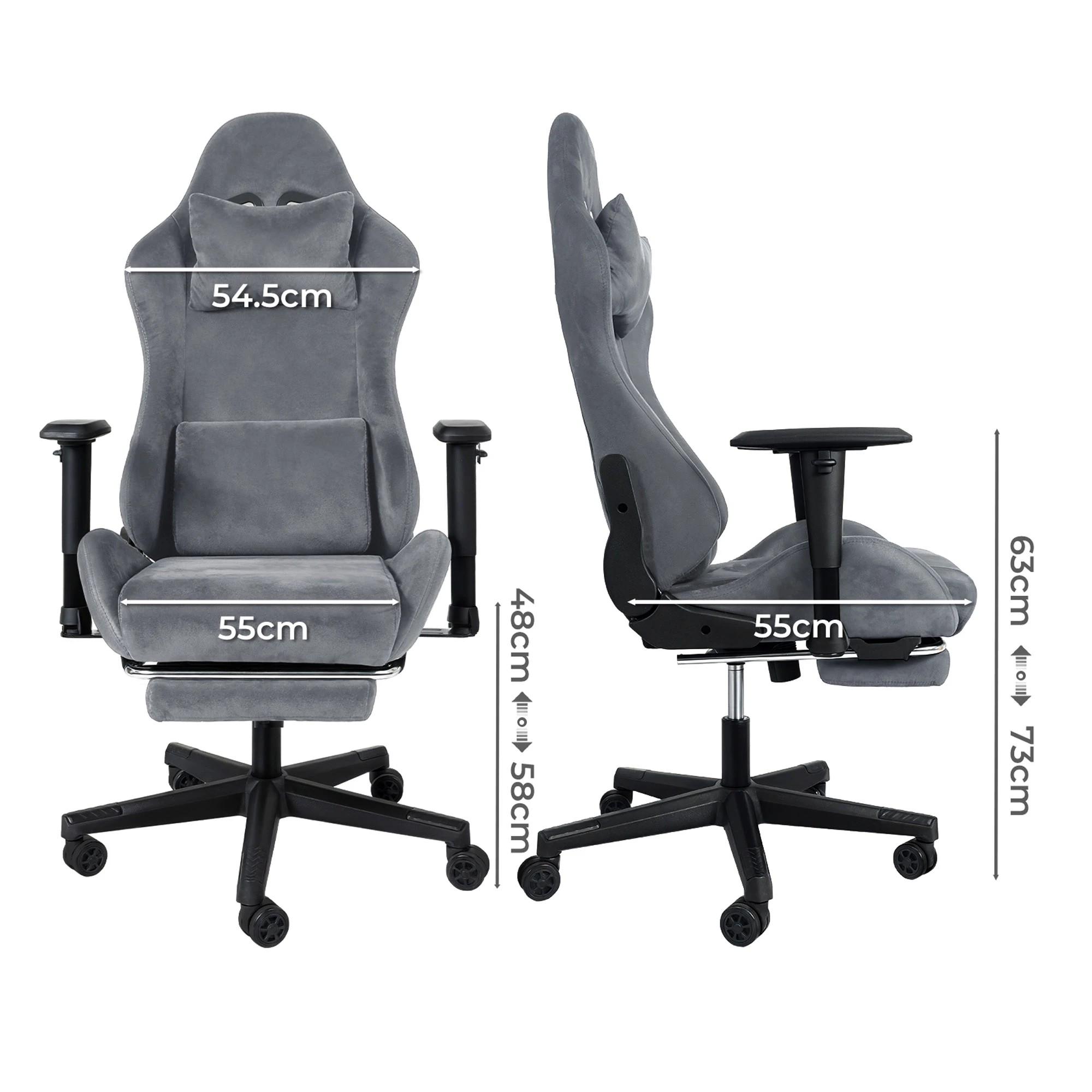3 Levede Office Chair Ergonomic - Grey, 3 of 9