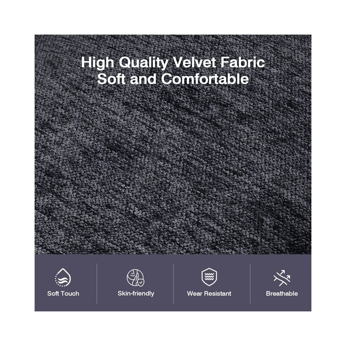 10 Advwin Loveseat Recliner Chair Velvet 8-Point Electric Vibration Massage Chair Black, 10 of 10