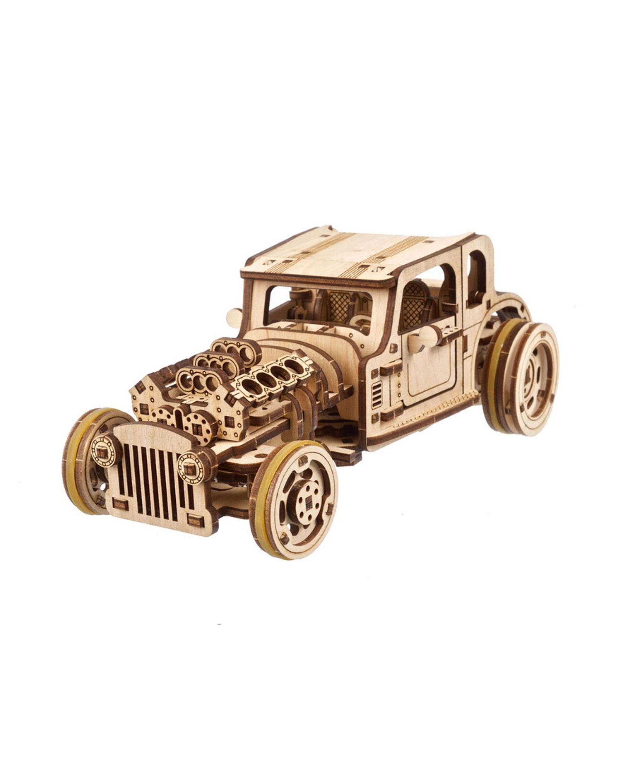 1 Ugears Hot Rod Furious Mouse Model Kit, 1 of 6