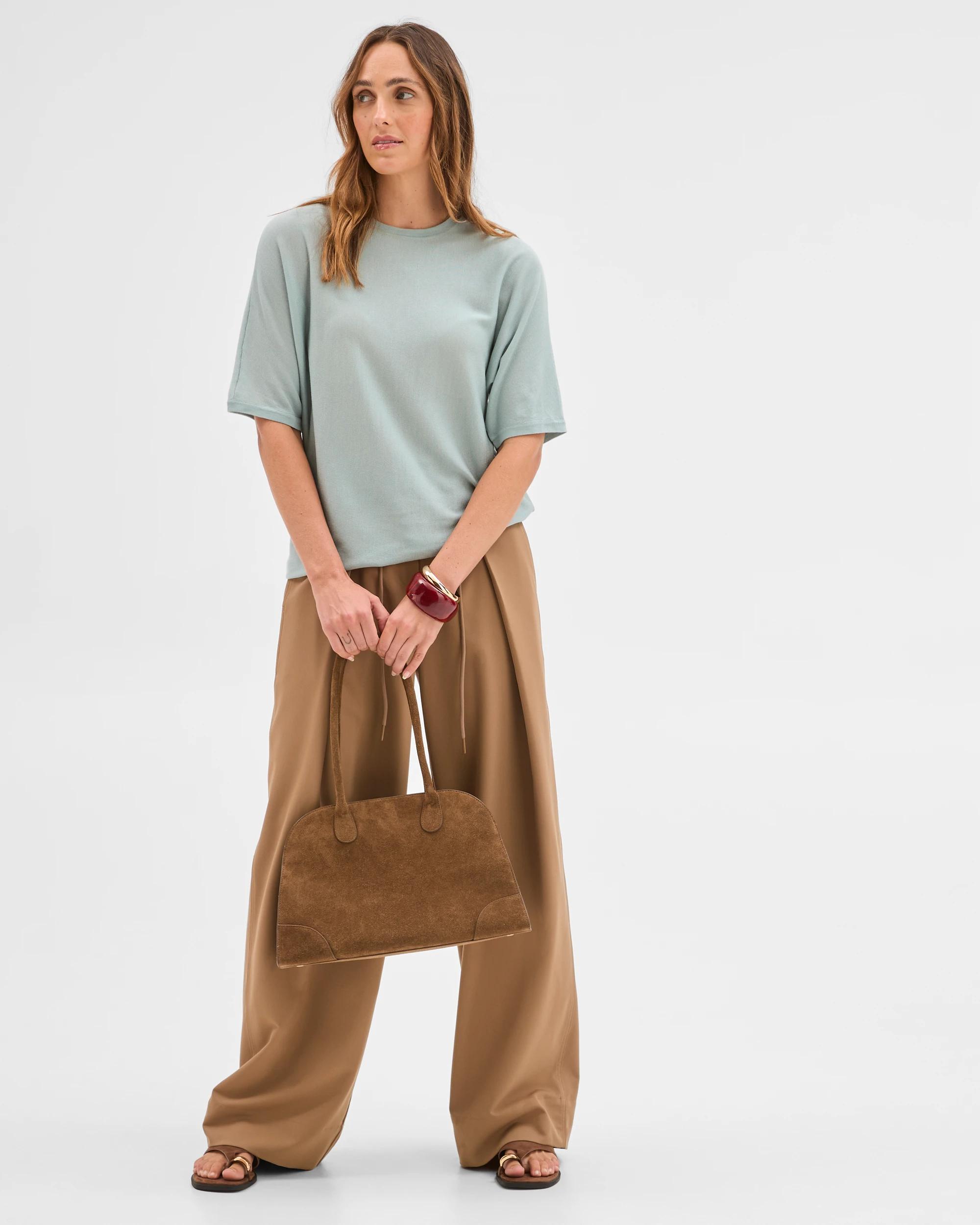 1 Preview Tencel/Merino Blend Lightweight Knit T-Shirt ABYSS, 1 of 7