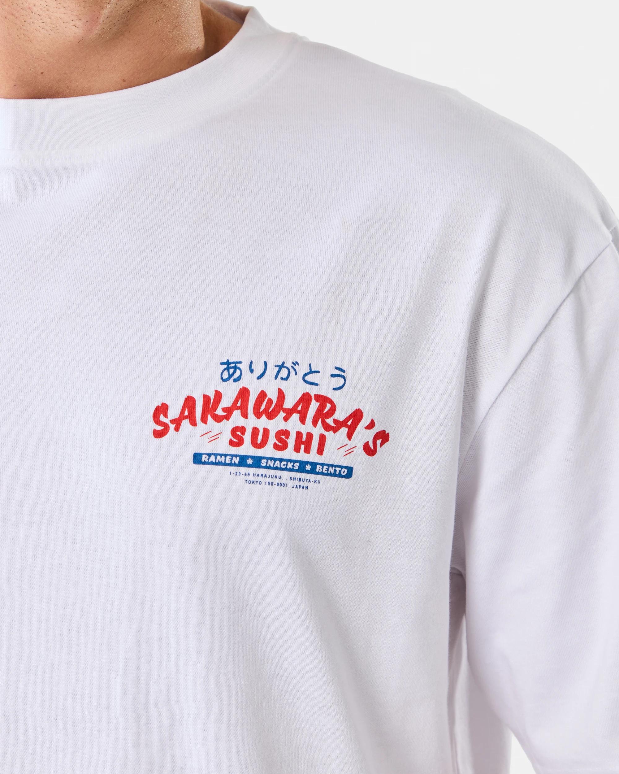 7 Oversized Print T-shirt Wht Sushi, 7 of 9