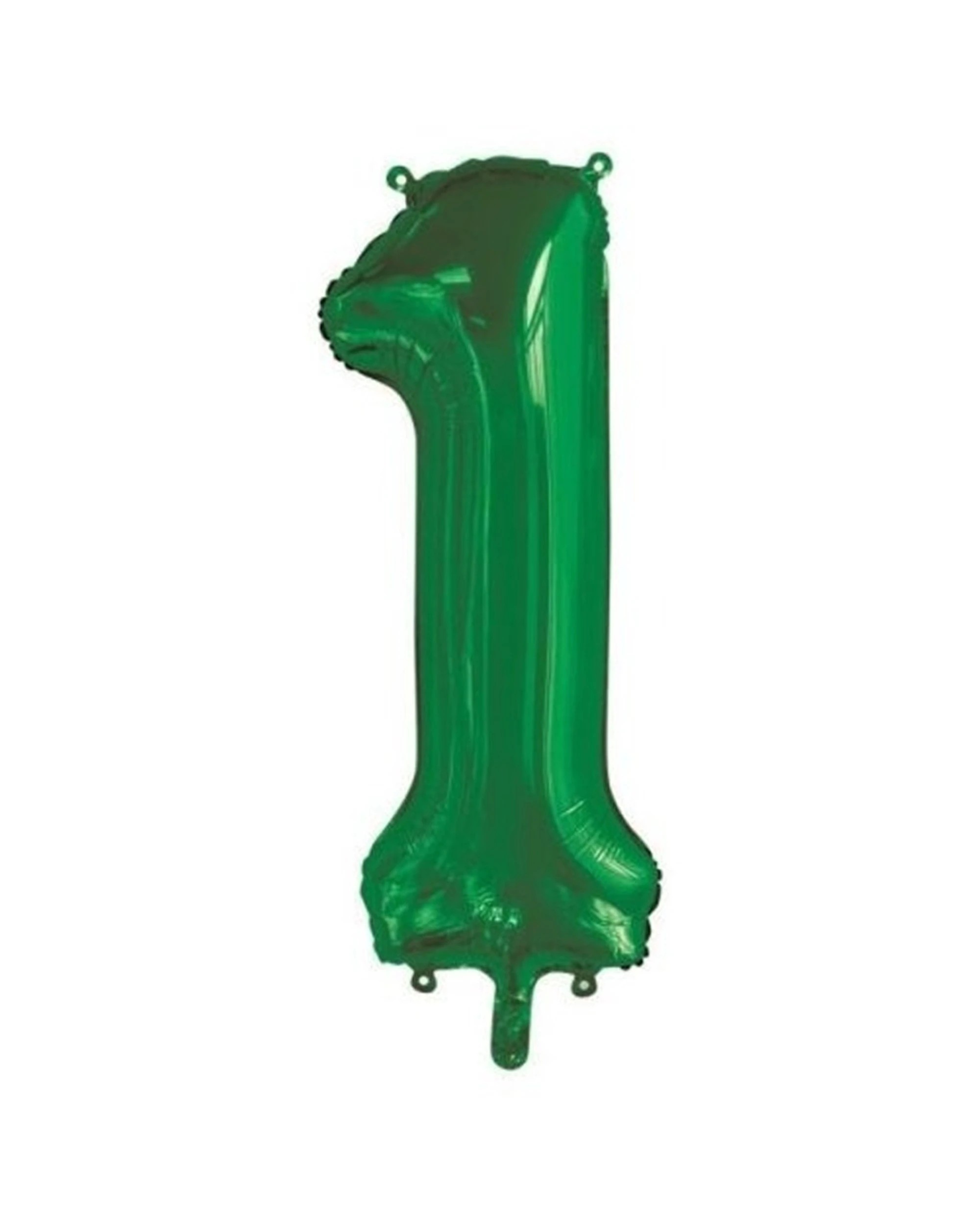 1 Alpen Decrotex Foil Balloon Number 1 Party Decoration 34 Inches - Green, 1 of 1