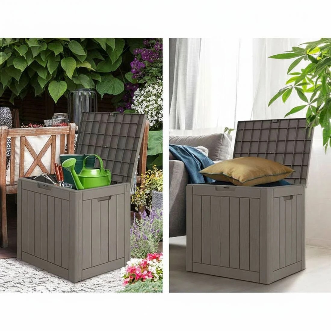 7 Gardeon Outdoor Storage Box 118L Container Lockable Garden Toy Tool Shed - Black, 7 of 7