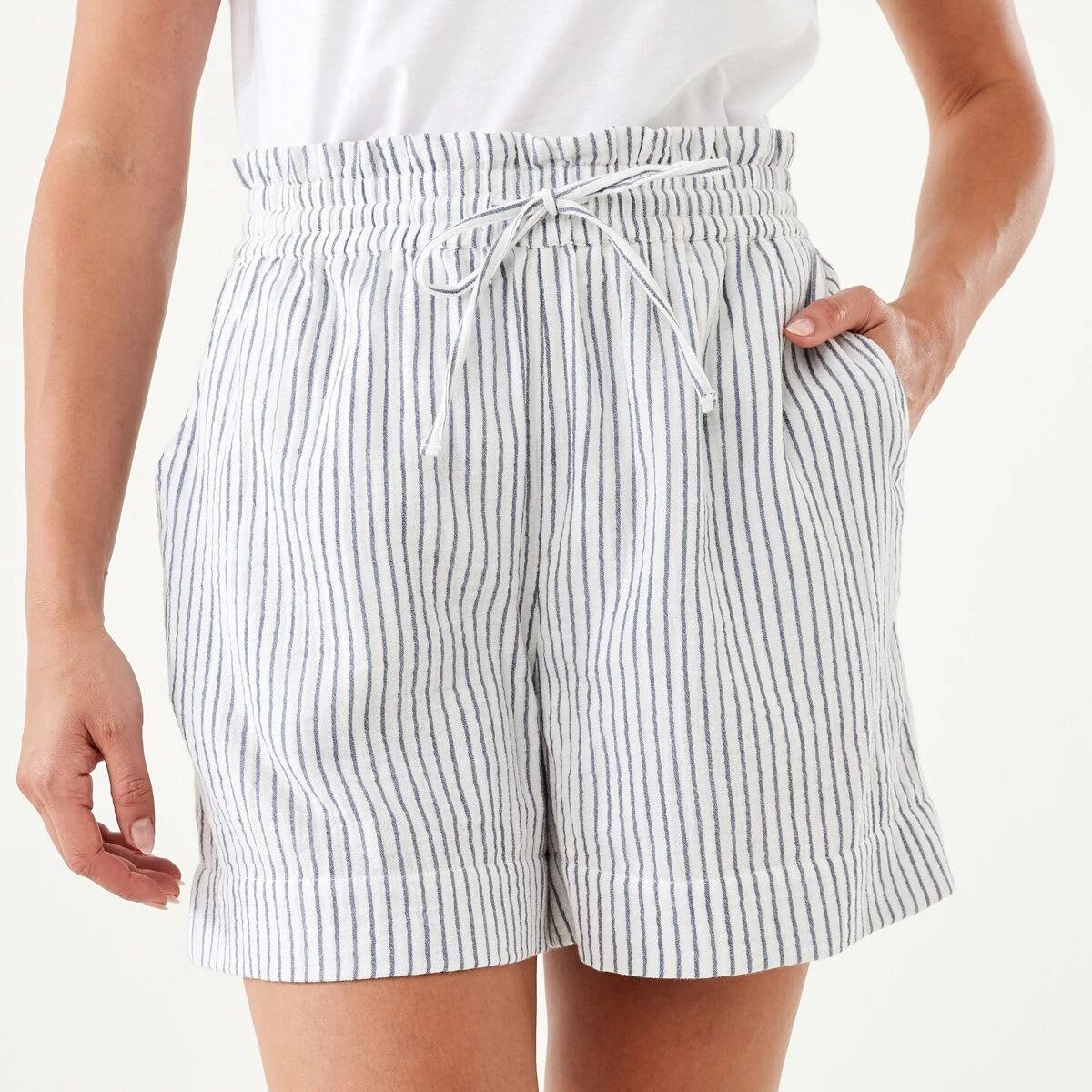 1 Paperbag Double Cloth Shorts Indigo Str, 1 of 7