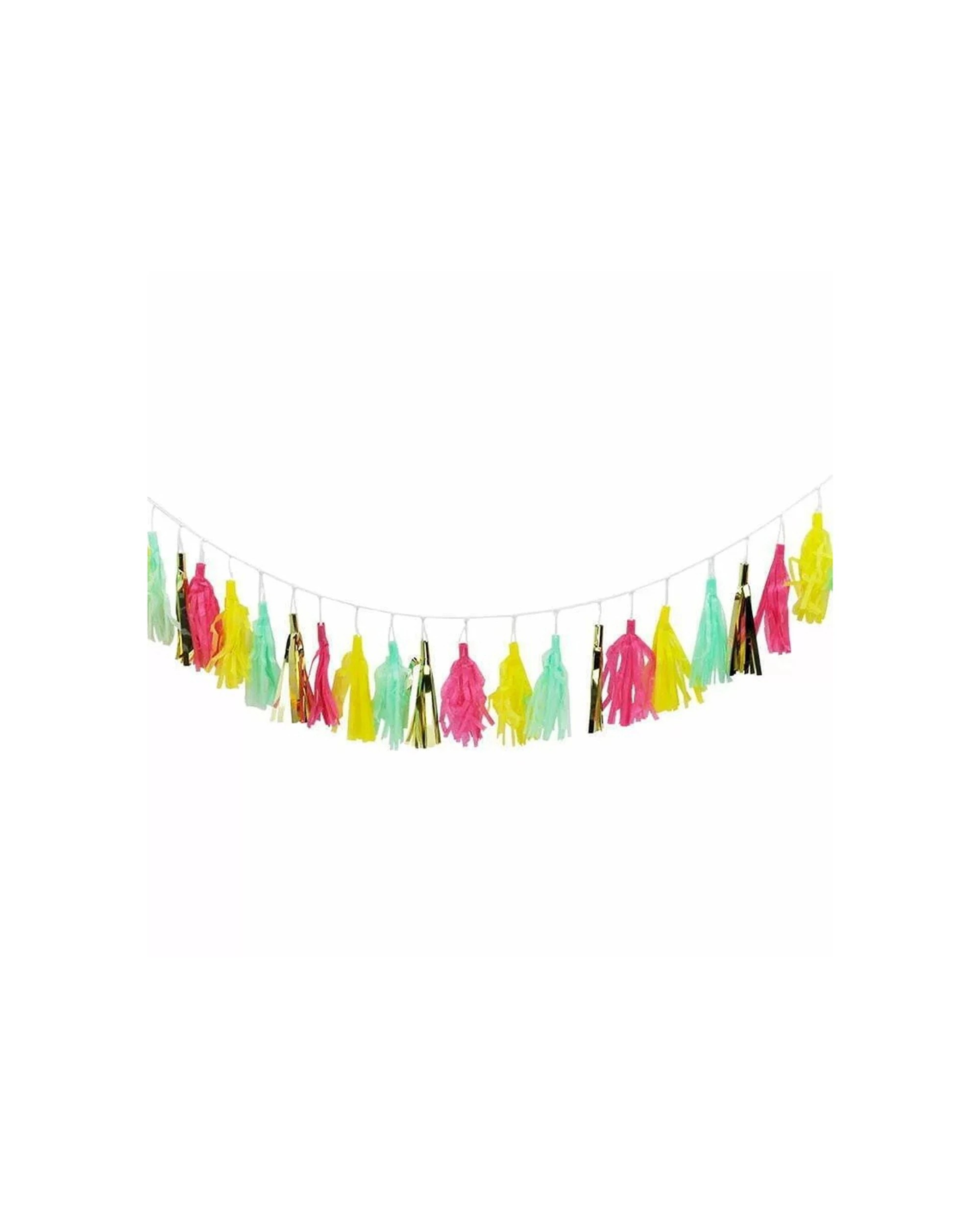 1 Party Maker Tassels Bunting Colourful Summer Decoration Accessory - Multi, 1 of 1