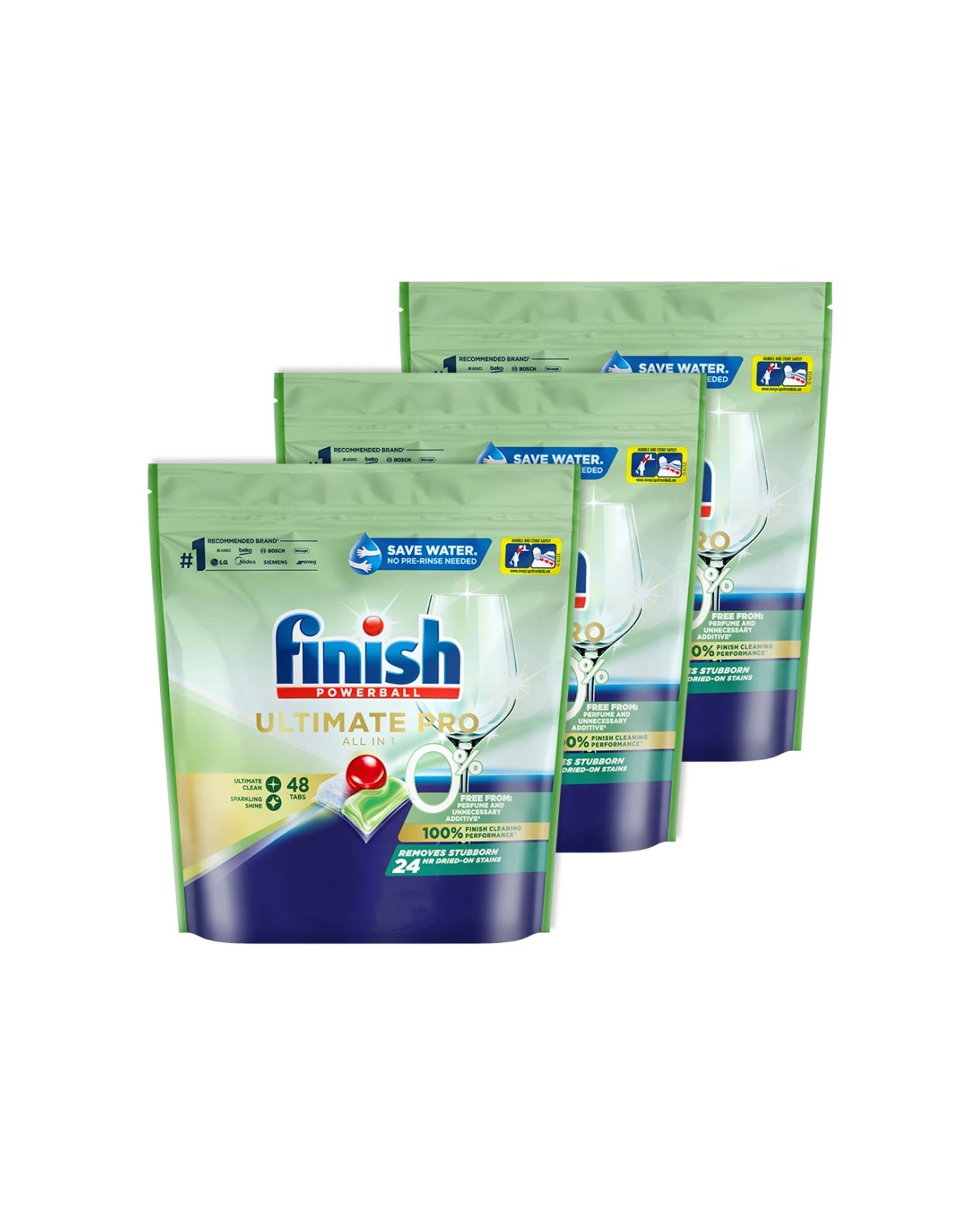 1 Finish Powerball Ultimate Pro Dishwasher Tablets 144 Pack Fast Dissolving, 1 of 4