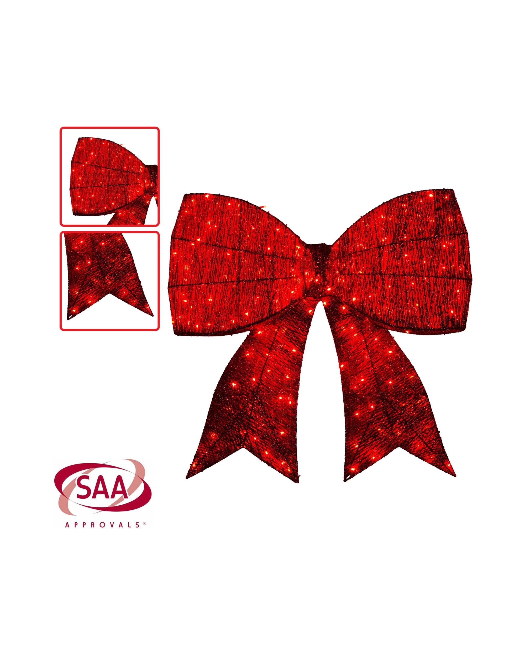 4 Christabelle Christmas Display Bow 91cm With Led And Twinkle Lights 5 Functions Decoration Ornament, 4 of 7