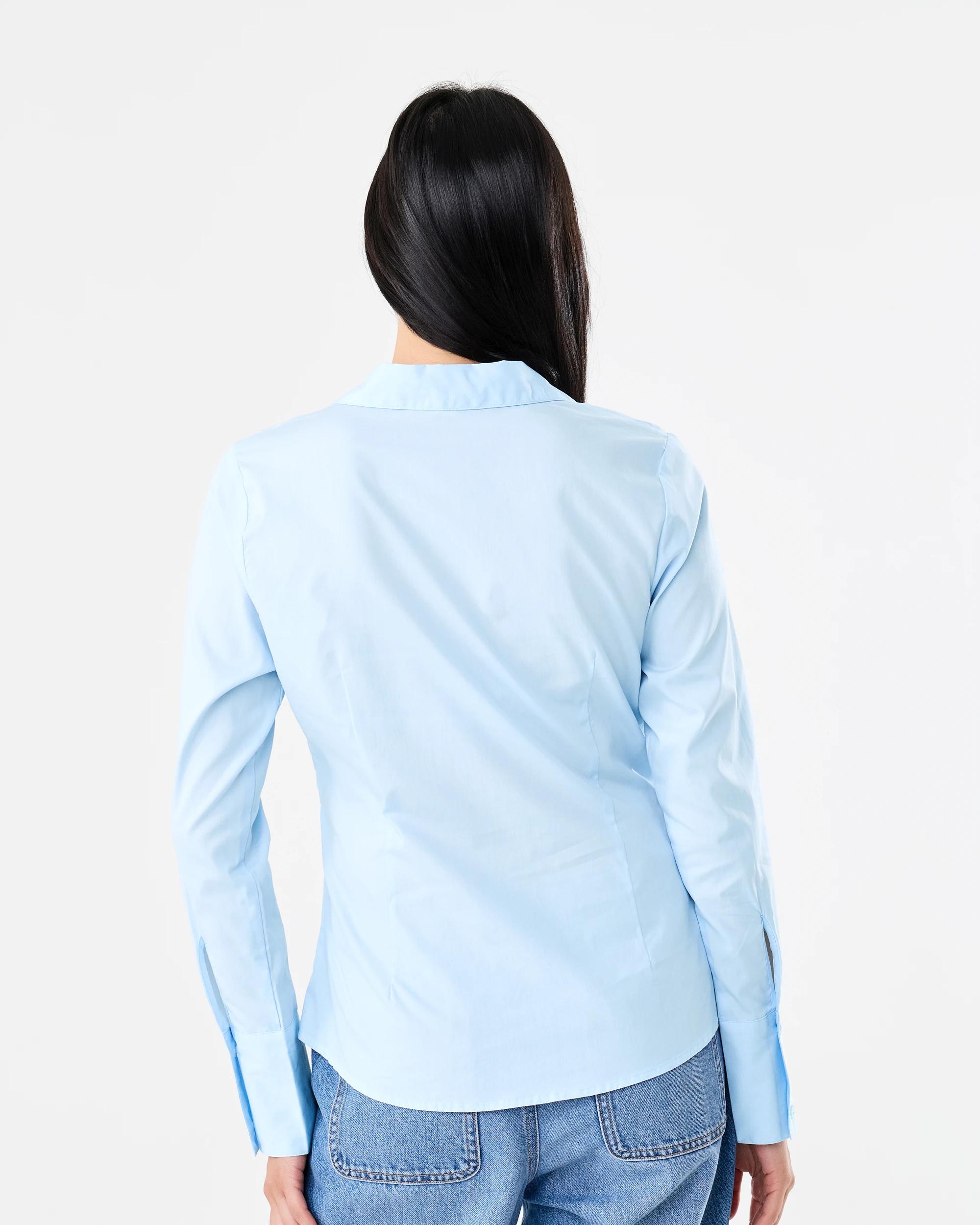 3 Long Sleeve Fitted Shirt Powd Blue, 3 of 8