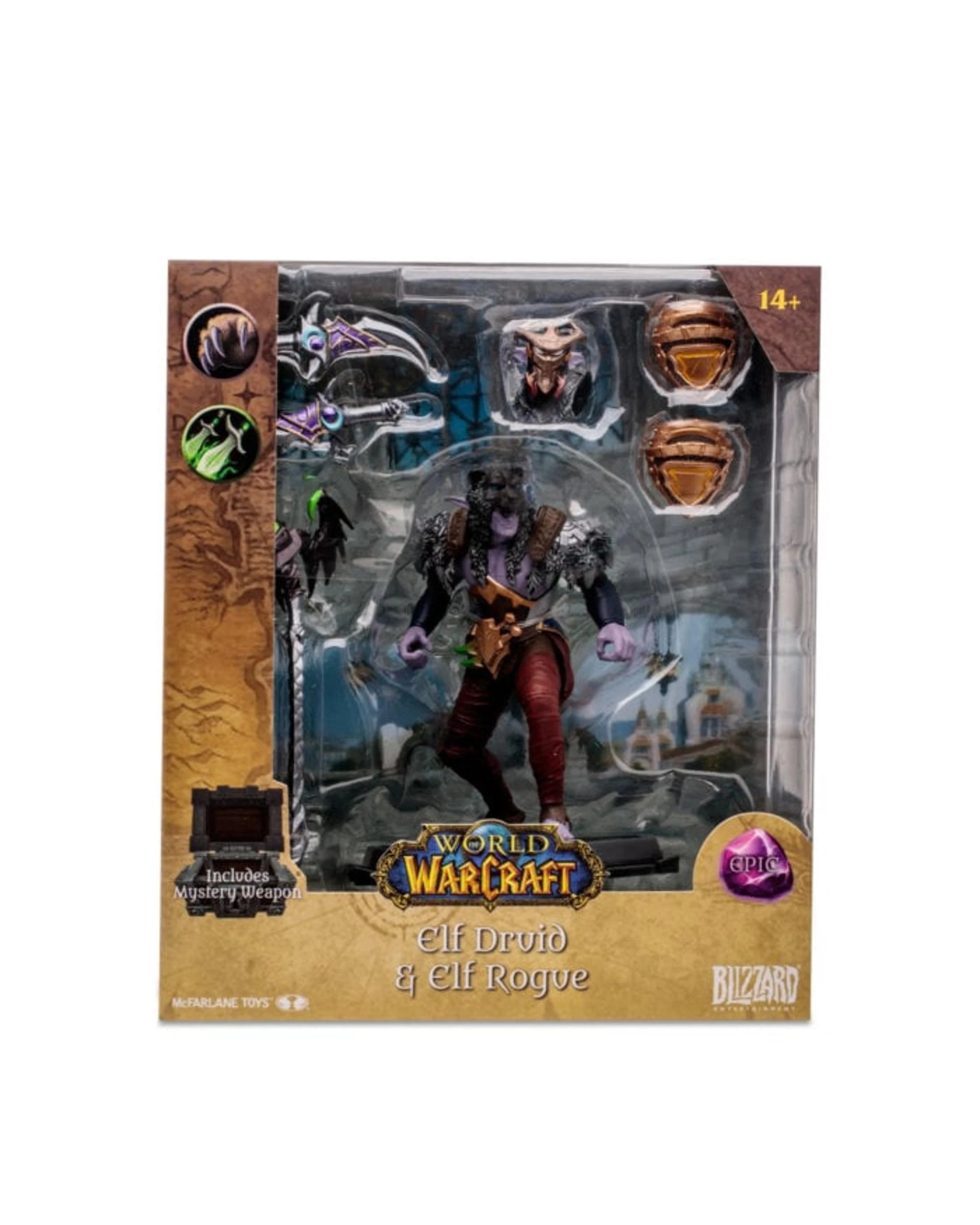 1 McFarlane World Of Warcraft Epic Elf Druid/Rogue 6 inch Figure, 1 of 10