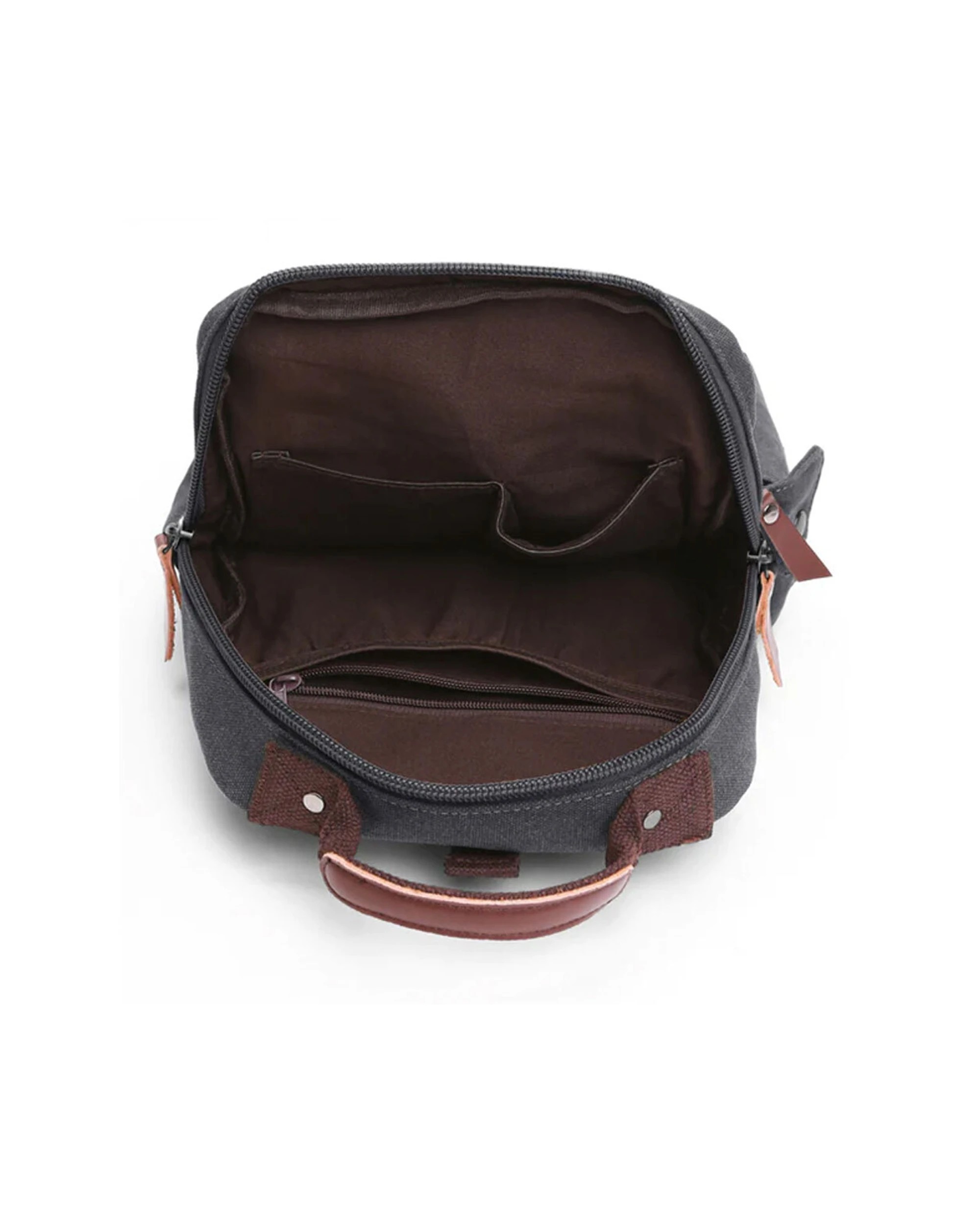 3 Mens Republic Canvas Single Strap Sling Bag Backpack Durable Design 2024 Edition - Black, 3 of 3
