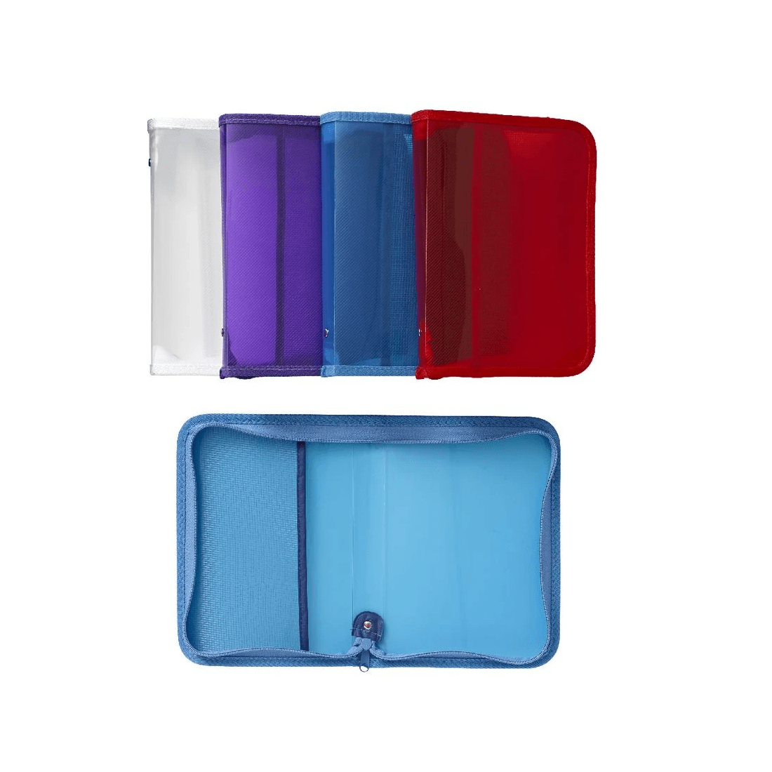 3 Ausinc A5 Zipped Document Folder Blue, 3 of 5