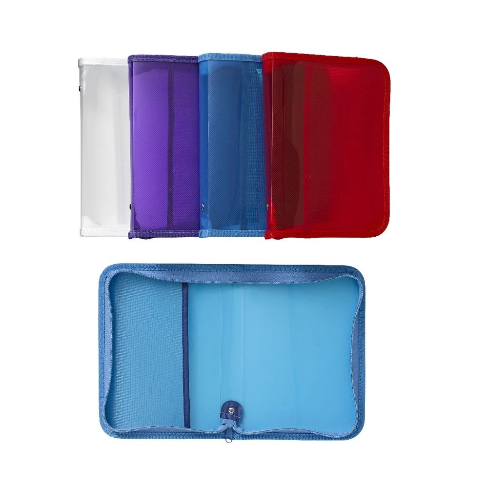 3 Ausinc A5 Zipped Document Folder Blue, 3 of 5