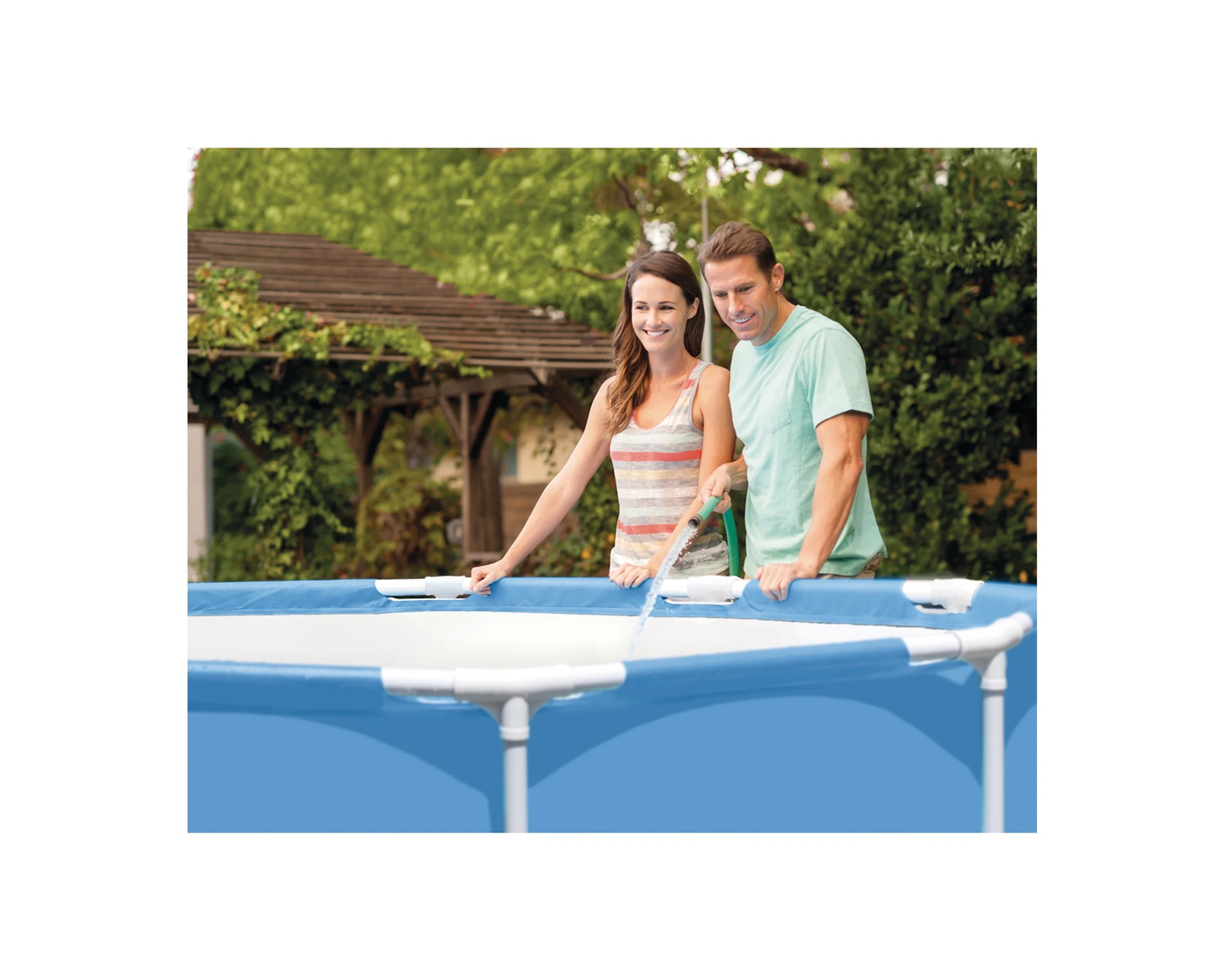 3 INTEX Canopy Metal Frame Outdoor Pool 1.83mx38cm - Pool Sun Canopy - 700L Pool - Blue, 3 of 4