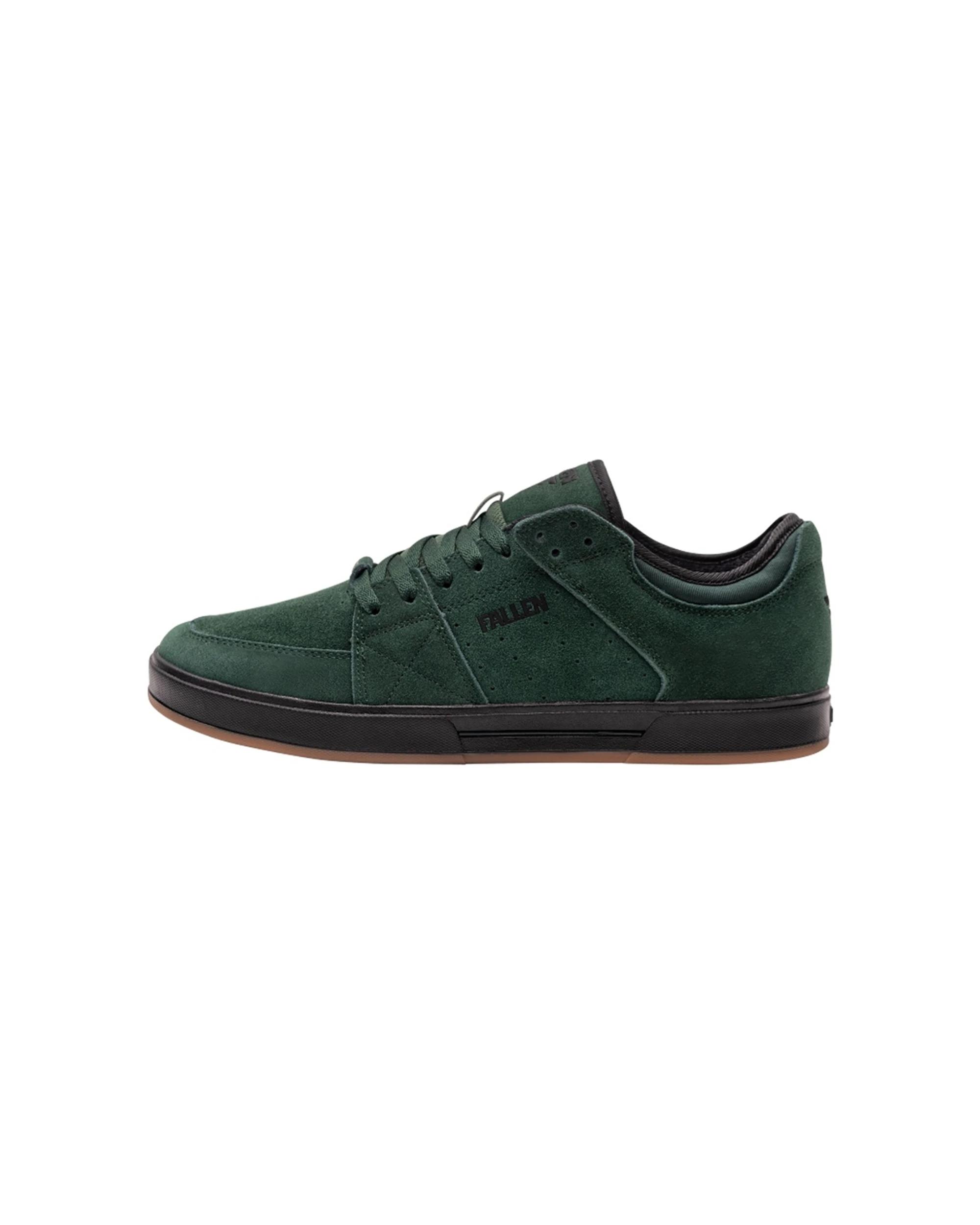 1 Fallen Footwear Trooper Skate Men's Shoe Cupsole Suede Sneakers FOREST GREEN/BLACK, 1 of 6