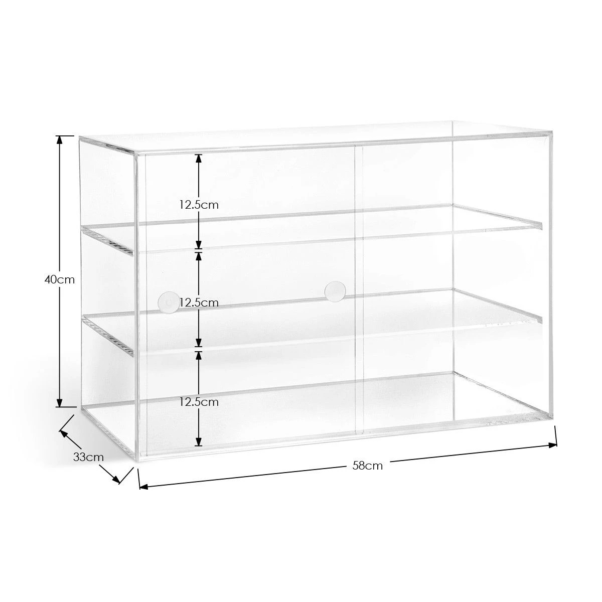 2 Ausway Cake Display Cabinet Acrylic Bakery Donuts, 2 of 5