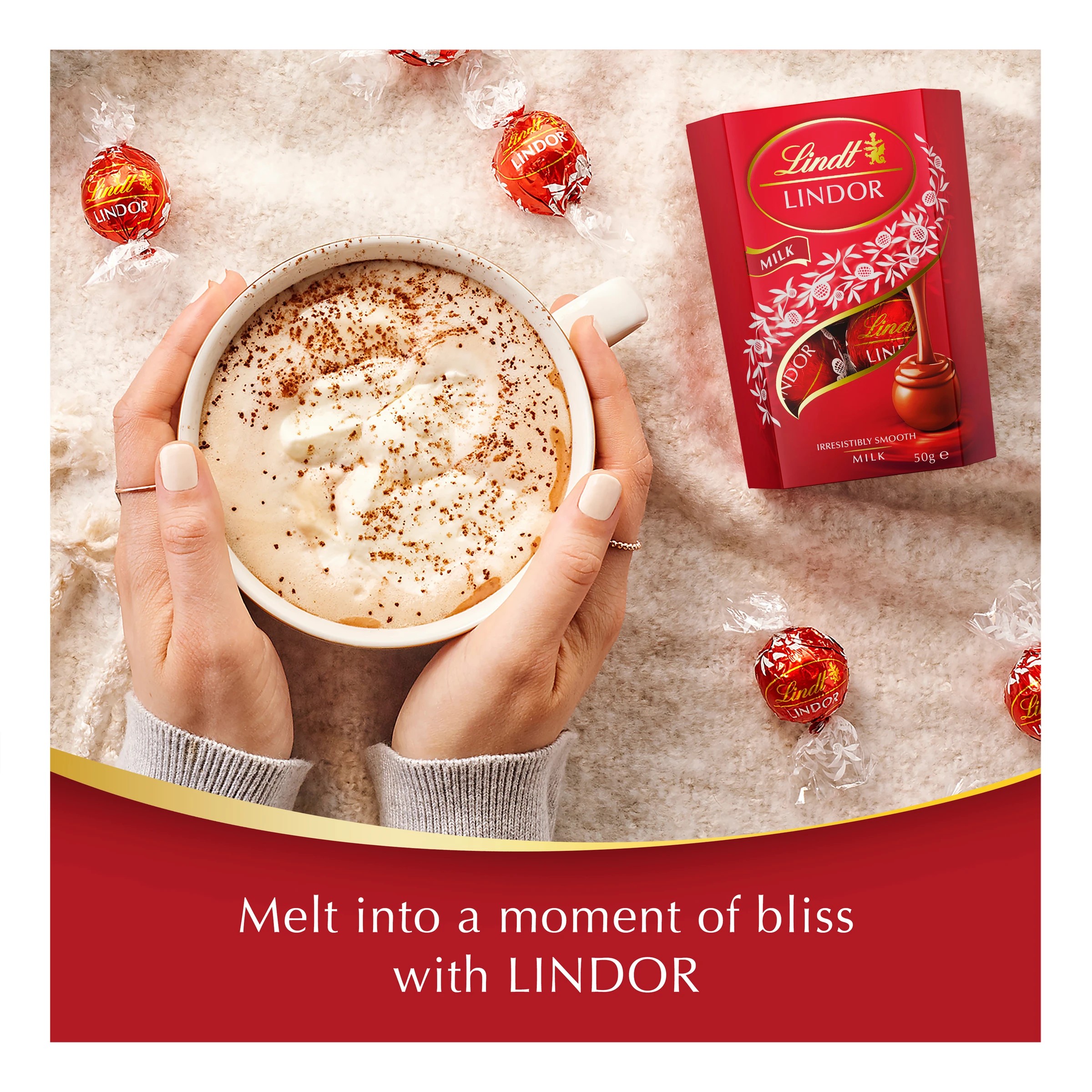 6 Lindt LINDOR Milk Chocolate Cornet 50g, 6 of 9