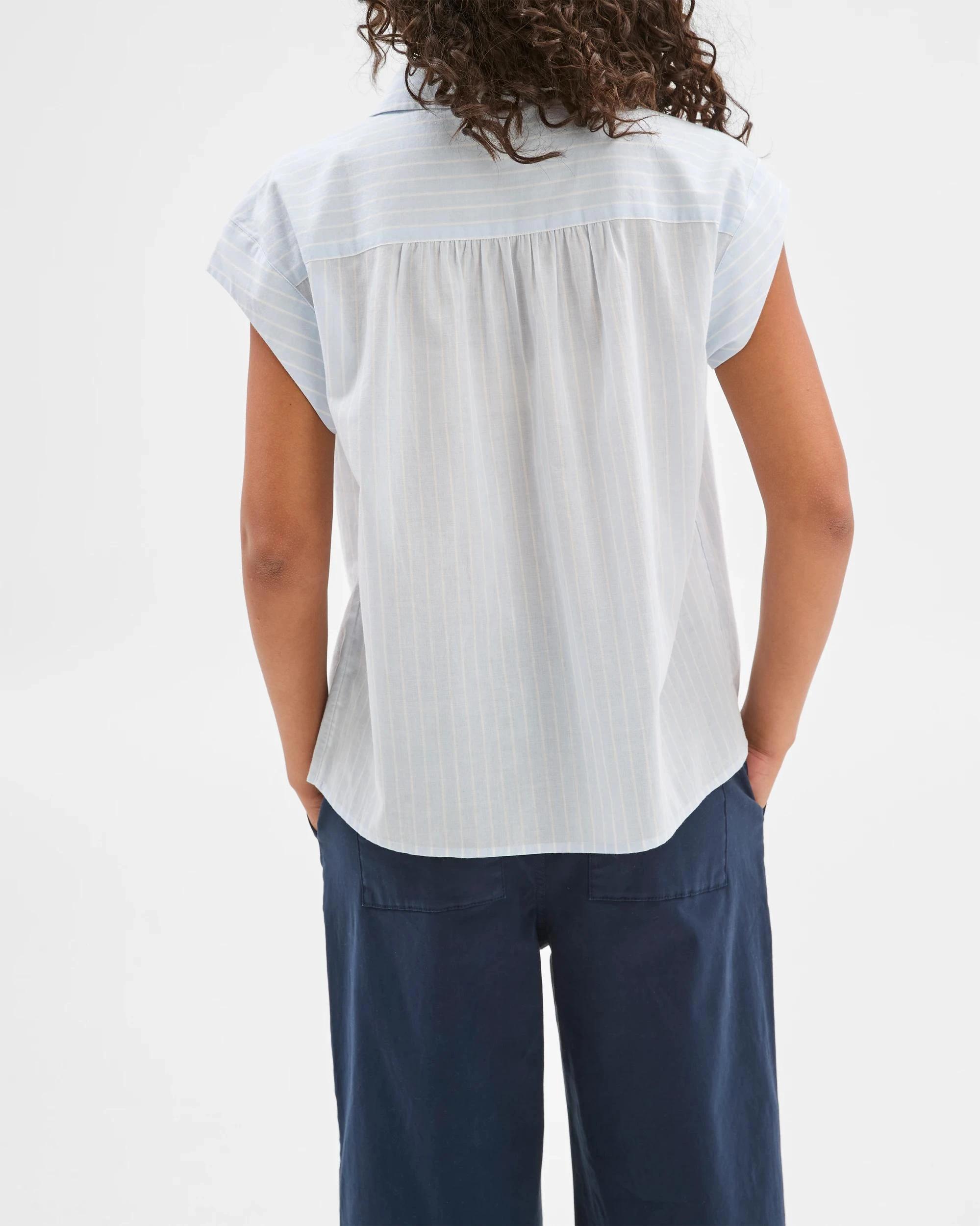 4 Target Sleeveless Popover Collared Shirt SUMMER BLUE STRIPE, 4 of 6