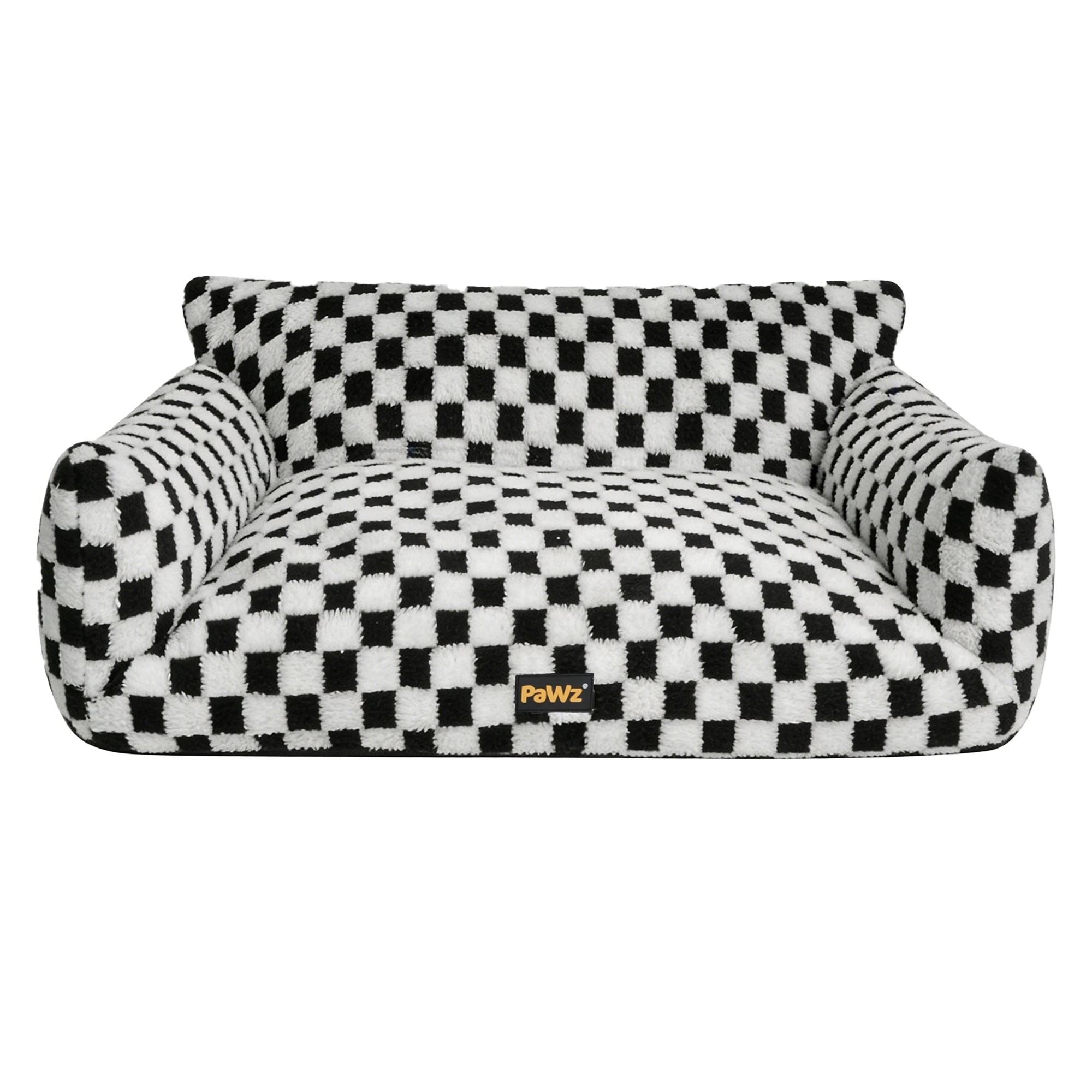 2 Pawz Pet Bed Soft Plush Checkered  M, 2 of 9