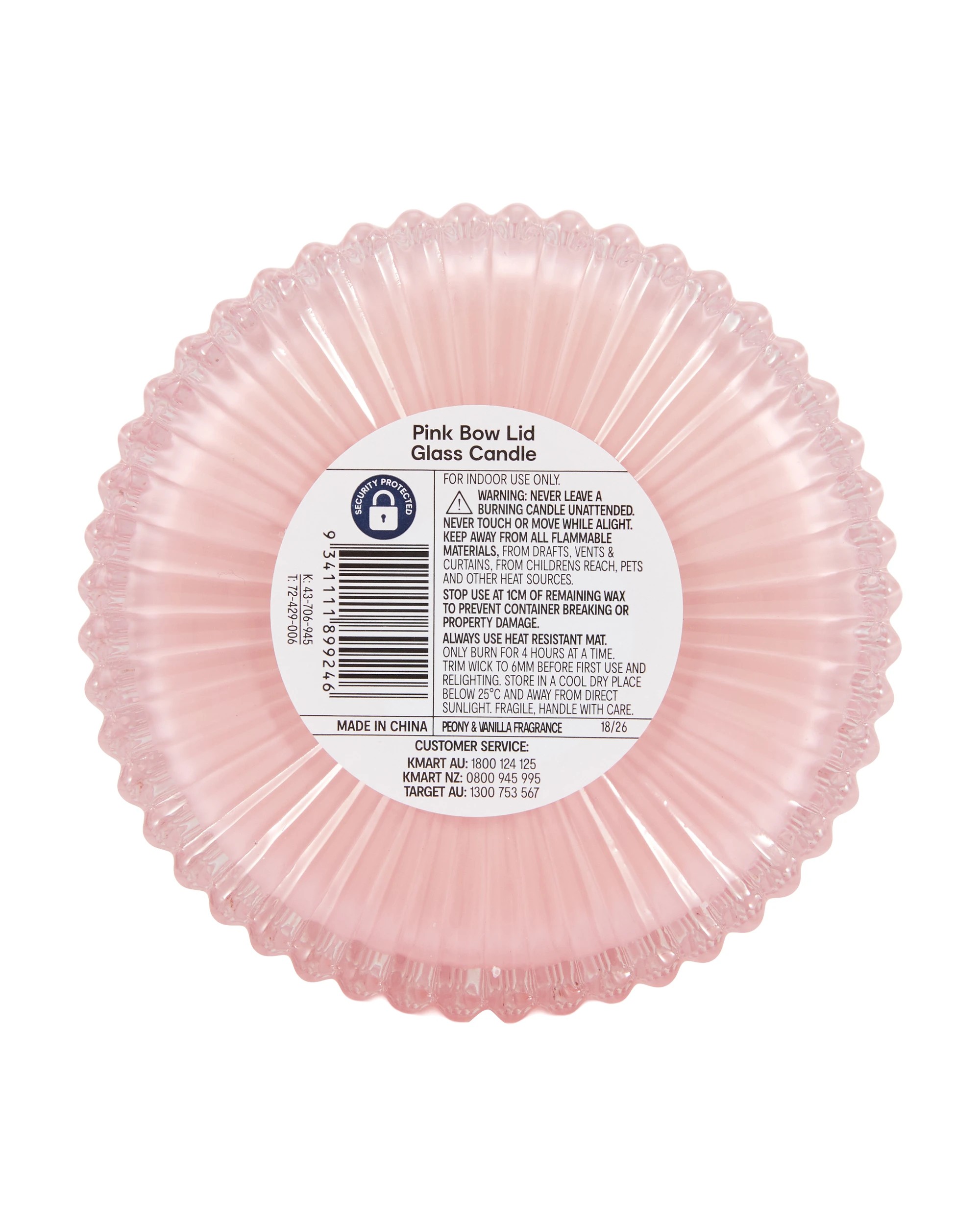6 Pink Bow Lid Glass Candle, 6 of 6