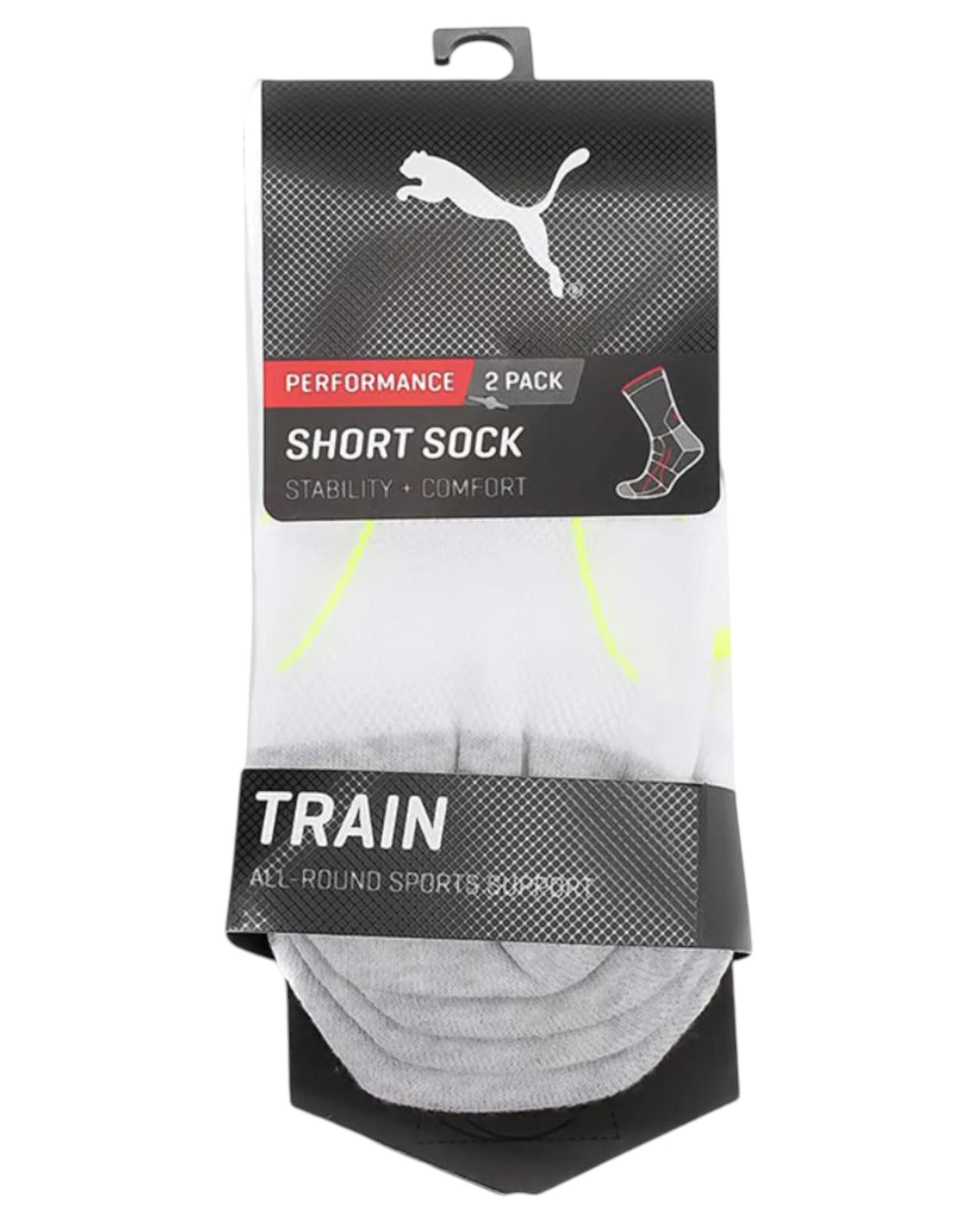 6 Puma 6 Pairs Unisex Performance Training Quarter Crew Socks WHITE, 6 of 6