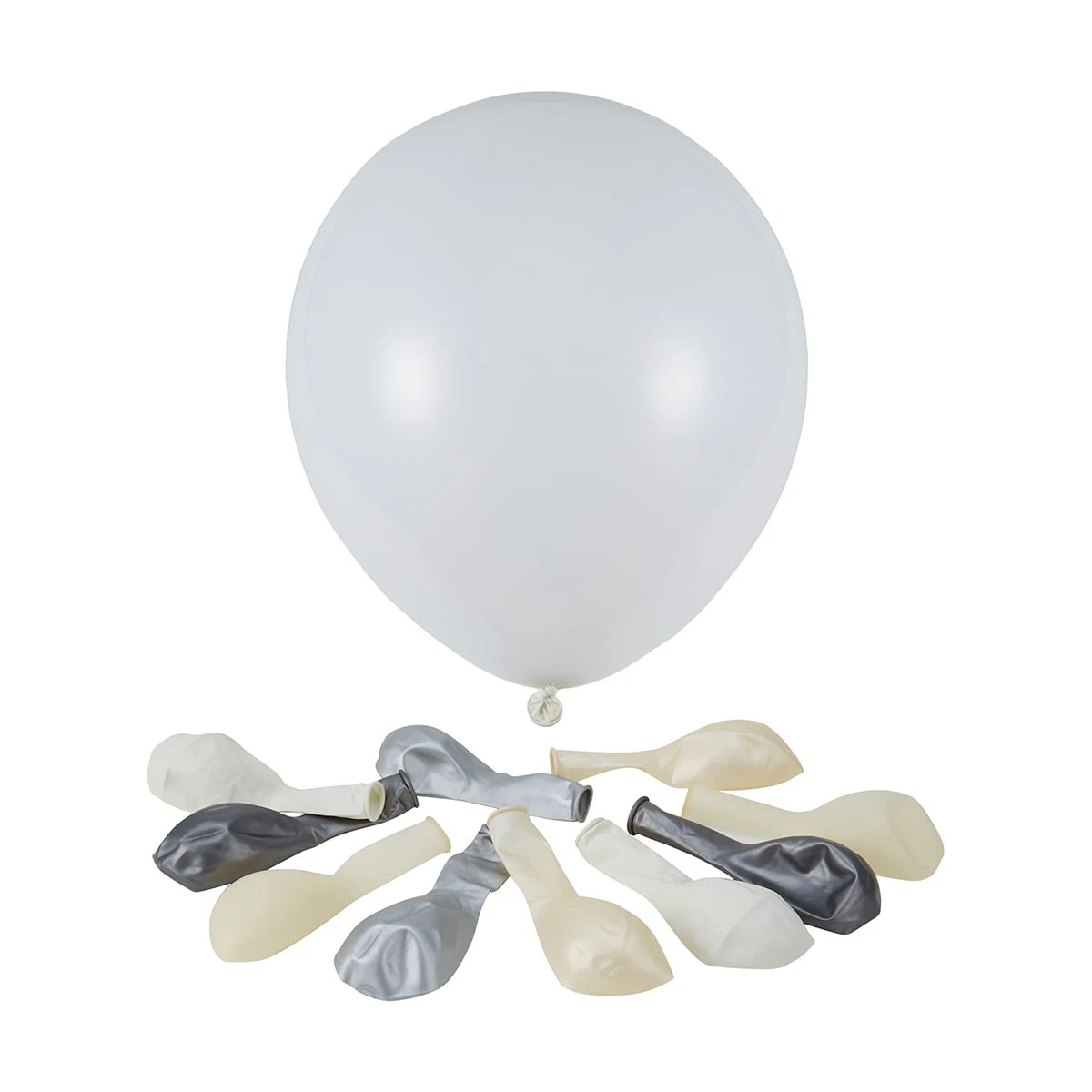 3 Silver Confetti Balloon Garland, 3 of 7