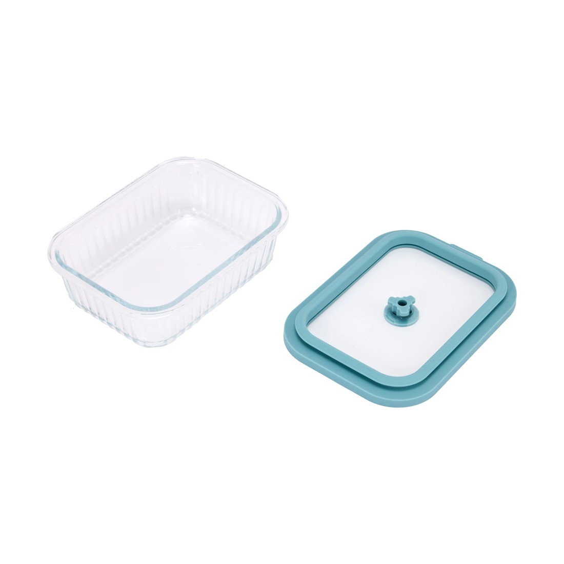 3 600ml Ribbed Glass Container, 3 of 4