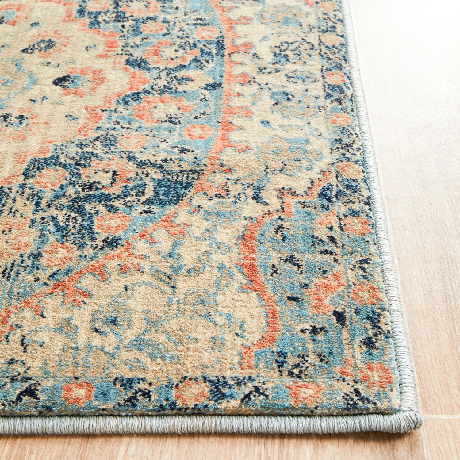 6 Common Ground Rugs Sojourn 150 400x80cm Runner - Large Pet Friendly Rug - Blue, 6 of 9