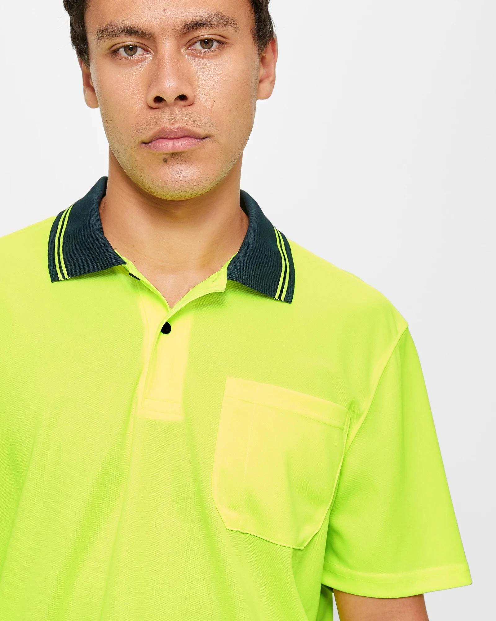4 Graphite Hi-Visibility Polo Shirt YELLOW, 4 of 5