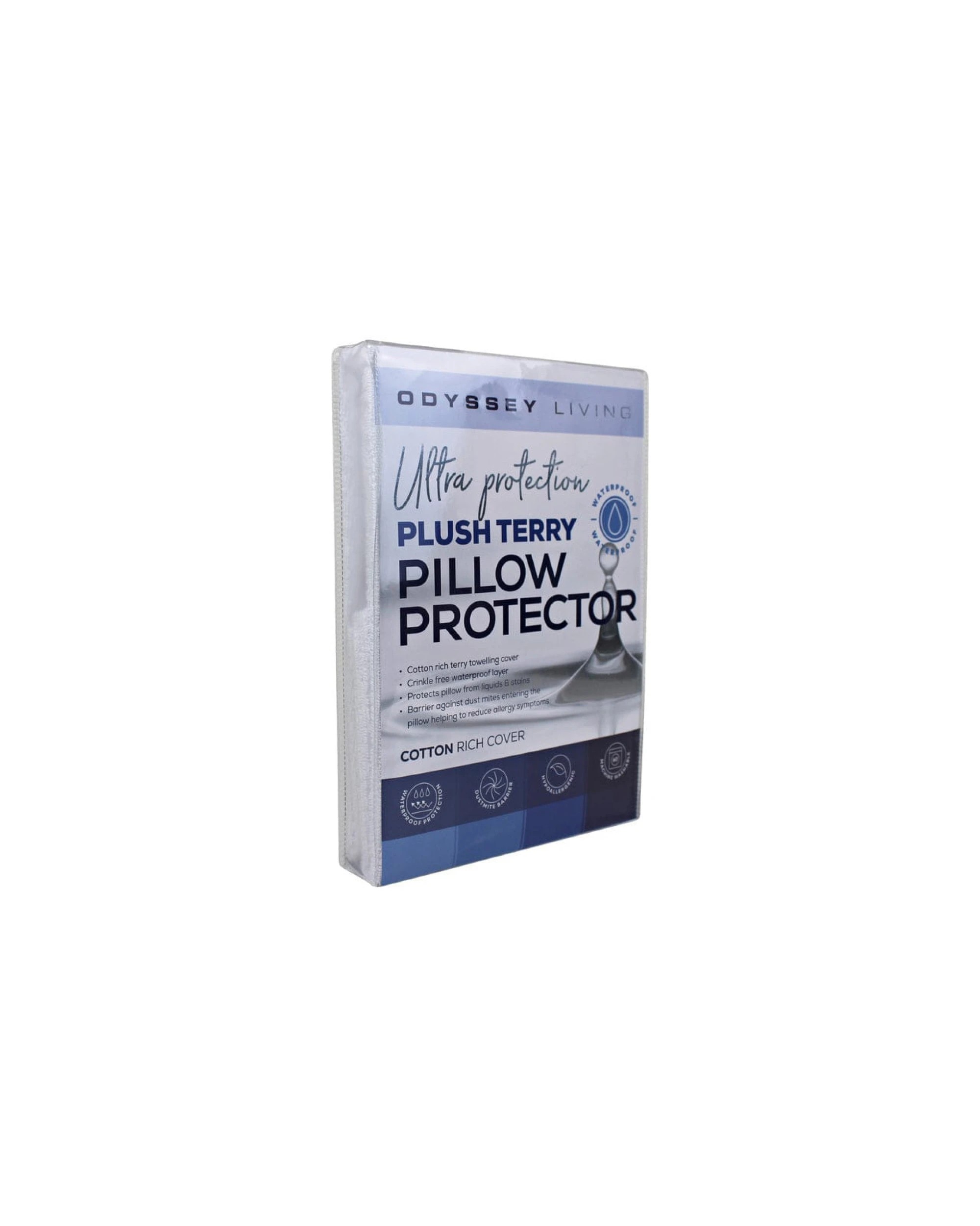 2 Odyysey Living Waterproof Plush Terry Mattress Protector - White, 2 of 3