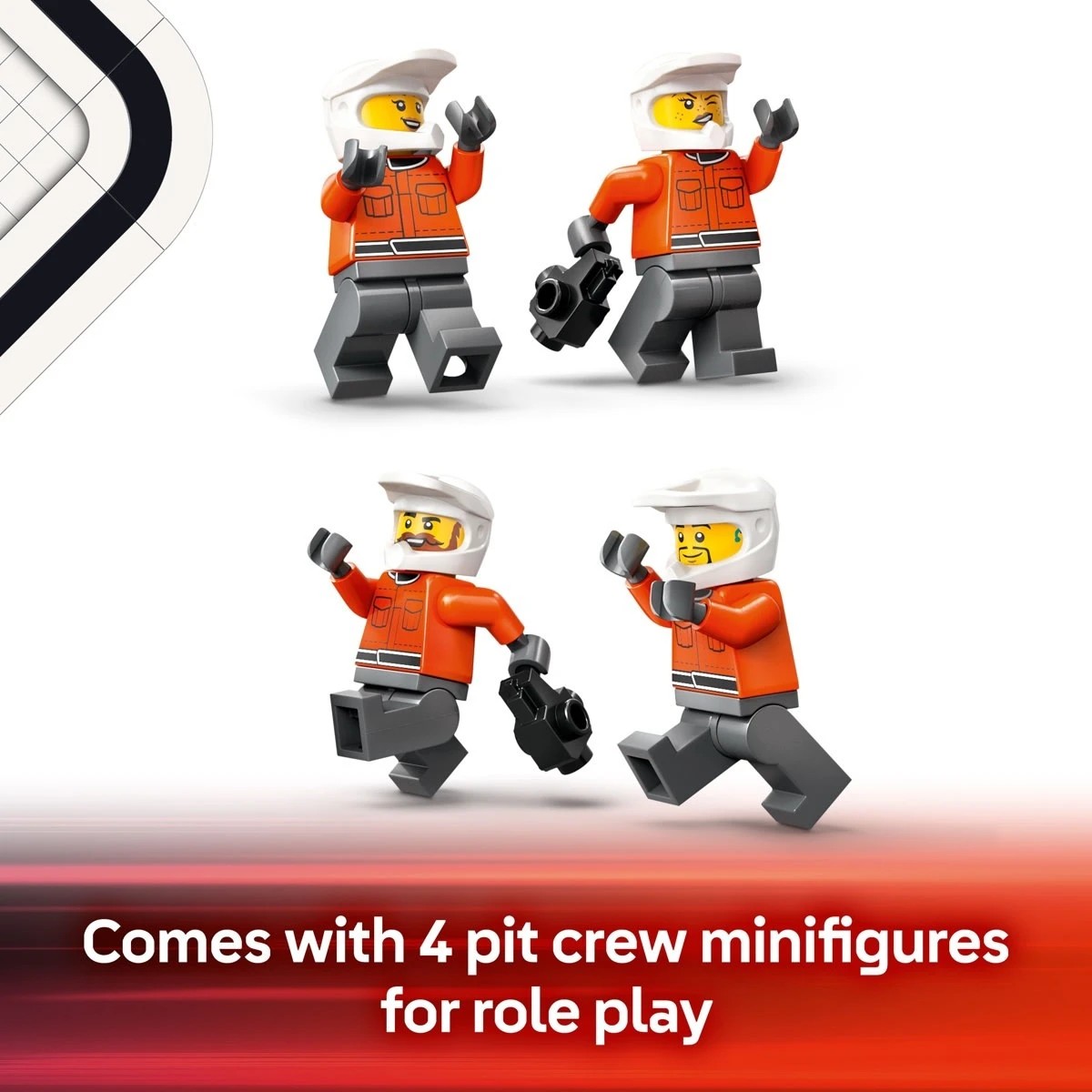 9 LEGO City F1 Pit Stop & Pit Crew with Ferrari Car 60443, 9 of 10