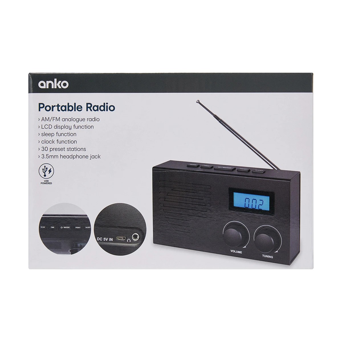 10 Portable Radio - Black, 10 of 10