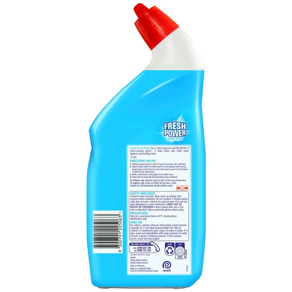 2 Harpic 700mL Fresh Power Toilet Cleaner Marine Splash, 2 of 2