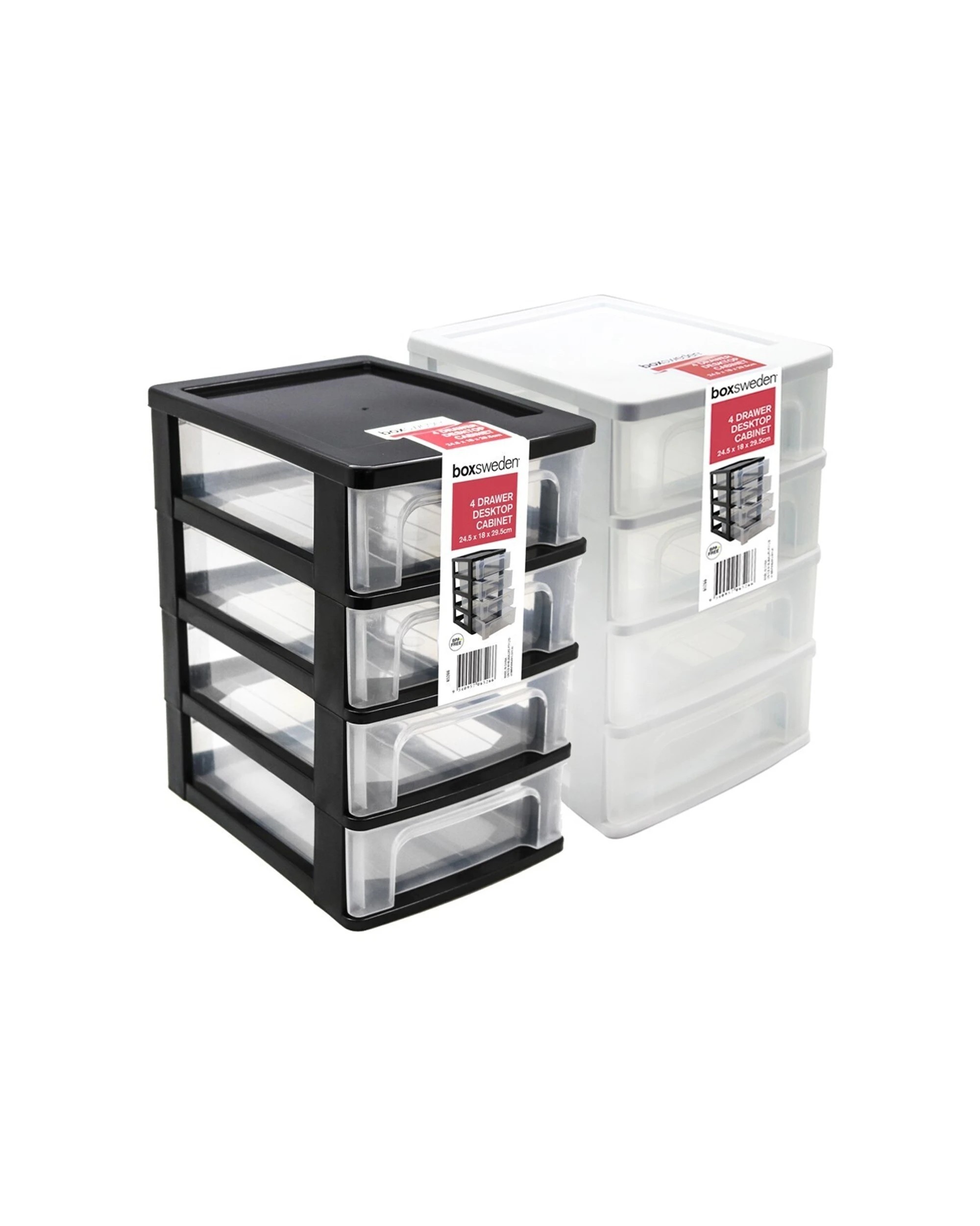 1 Boxsweden Drawer Desktop Cabinet Sml 4 Layer 2PK 4 Drawer 24.5X18X29.5Cm - Assorted, 1 of 5