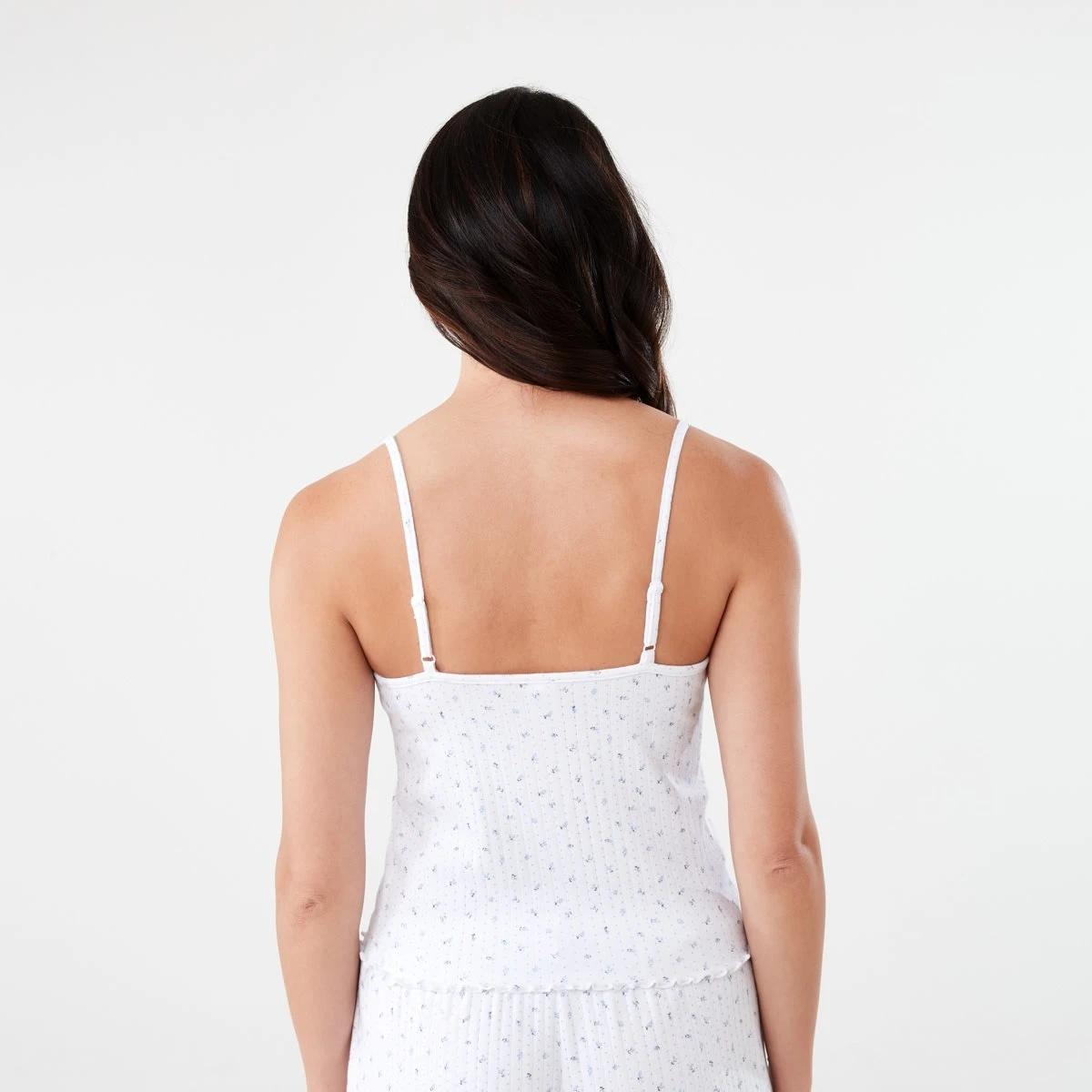 3 Rib Sleep Cami FLORAL DOT BRUNI BLUE, 3 of 7