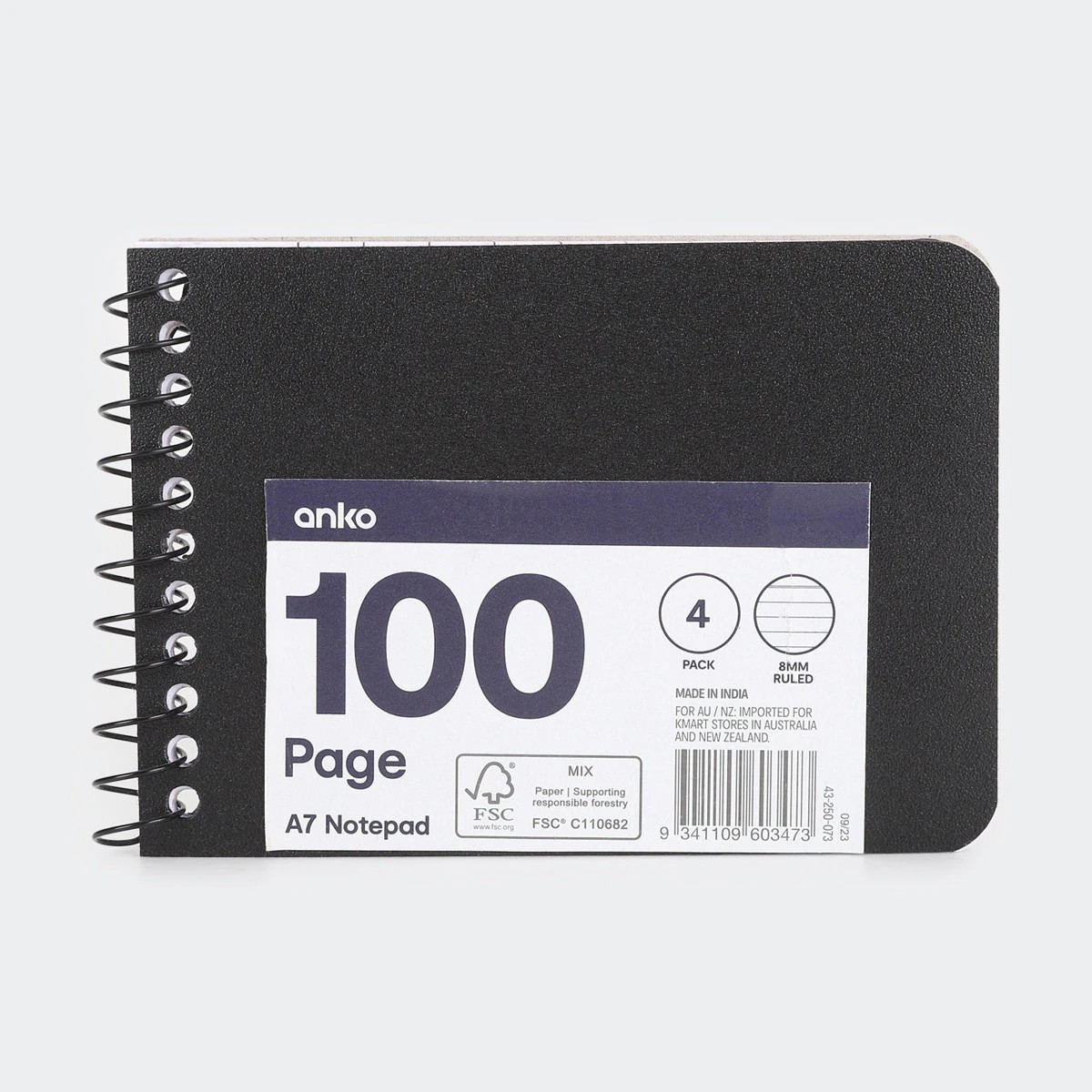 1 4 Pack A7 Notepad - Black, 1 of 6