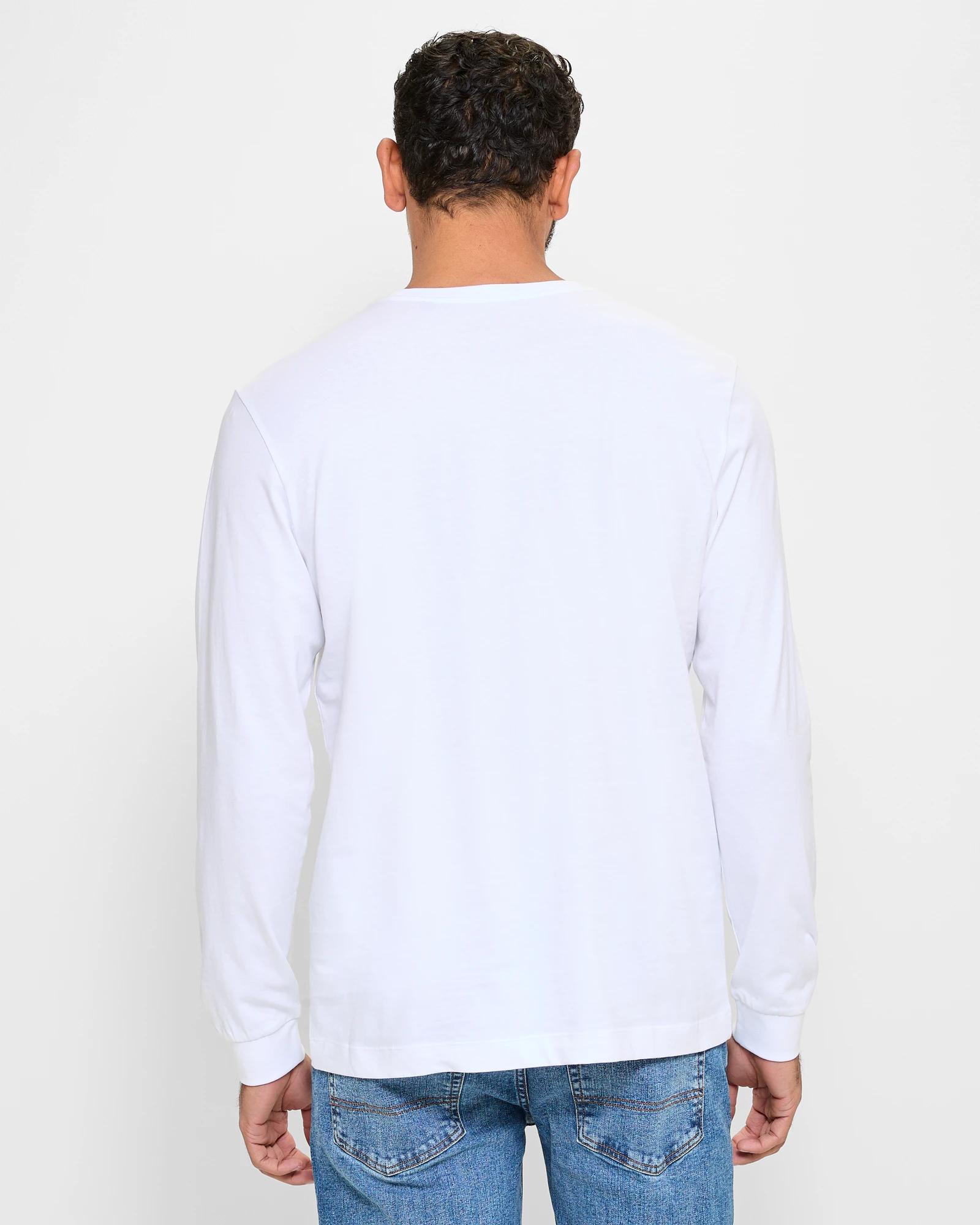 4 Target Australian Cotton Long Sleeve T-shirt WHITE, 4 of 5