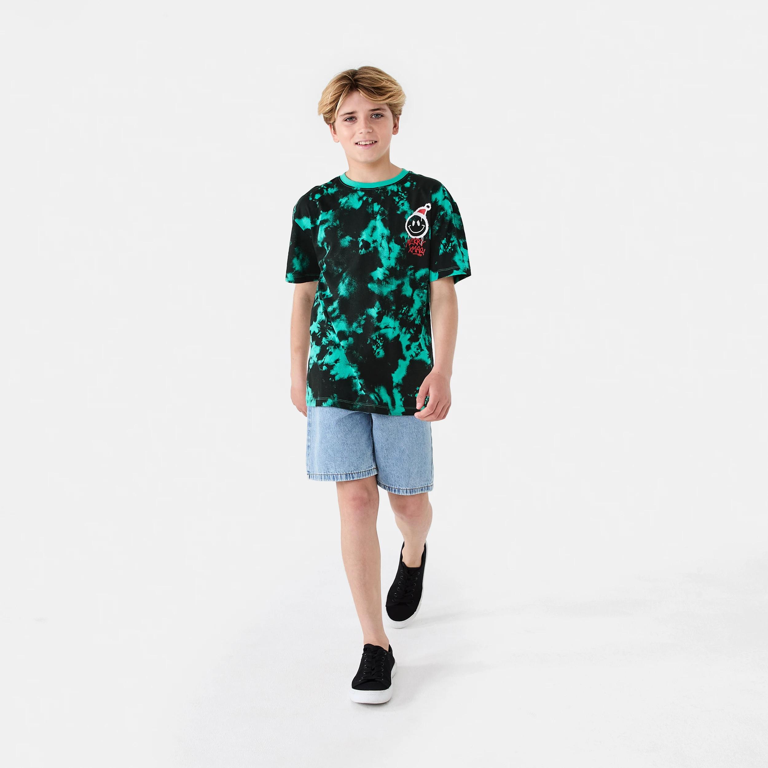 6 Christmas Short Sleeve Graphic T-shirt Grn Smile, 6 of 7