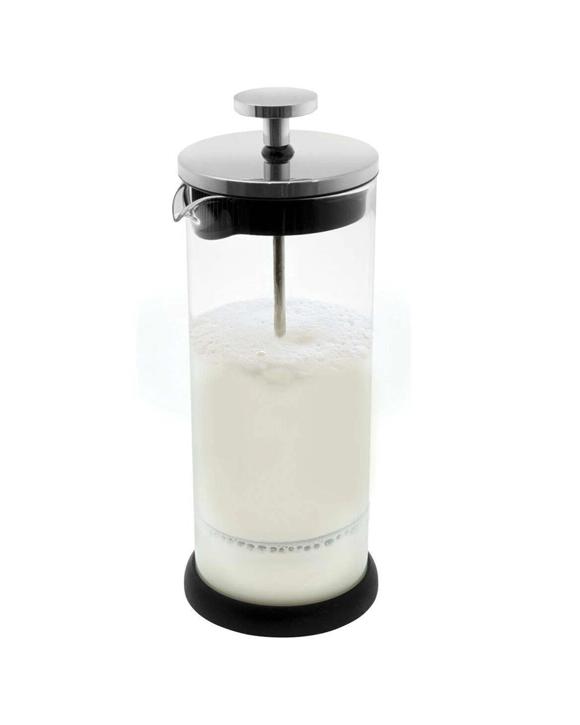 Avanti Glass 500ml Borosilicate Milk Frother With Easy Pour Drip Spout - Clear