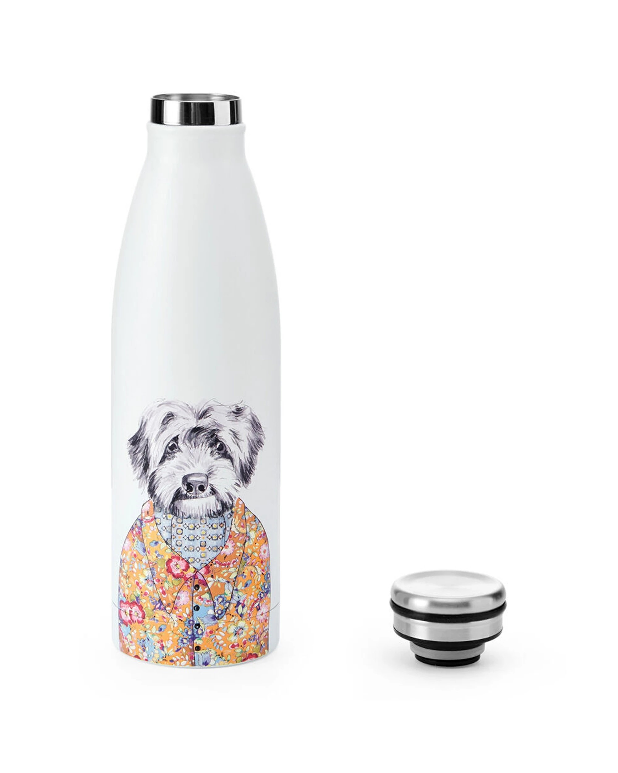 4 Mikasa 2PK Cockapoo Themed Sleeved Insulated Water Bottle Vacuum Insulated 500mL - White, 4 of 5