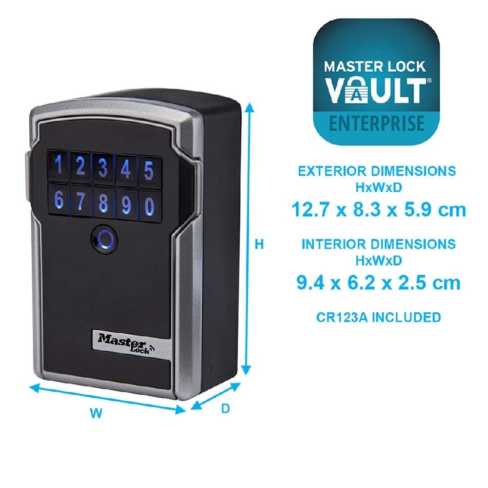 3 Master Lock Bluetooth Wall Mount Key Safe 5441EC, 3 of 9