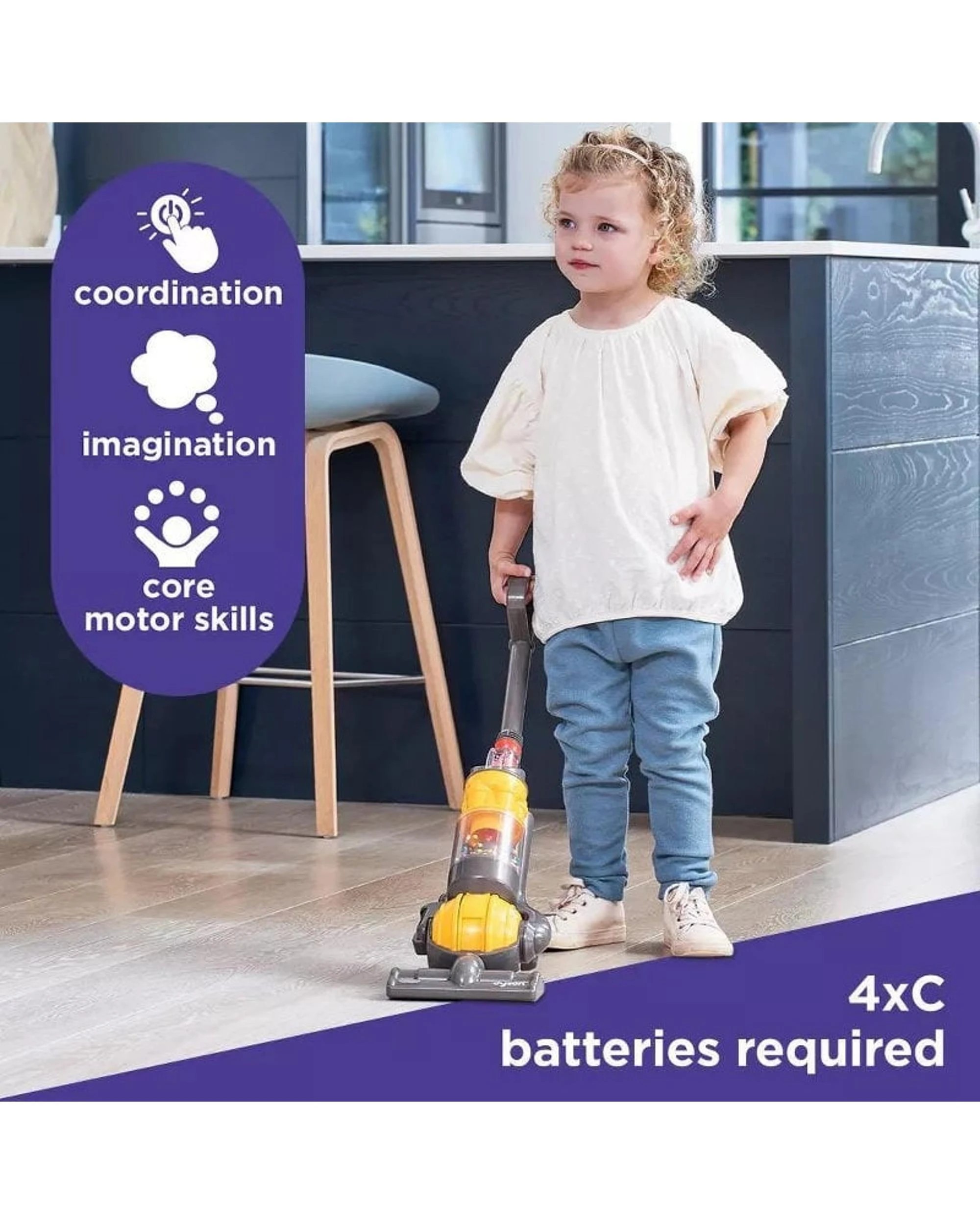 6 Casdon Dyson Kids Upright Ball Vacuum, 6 of 7