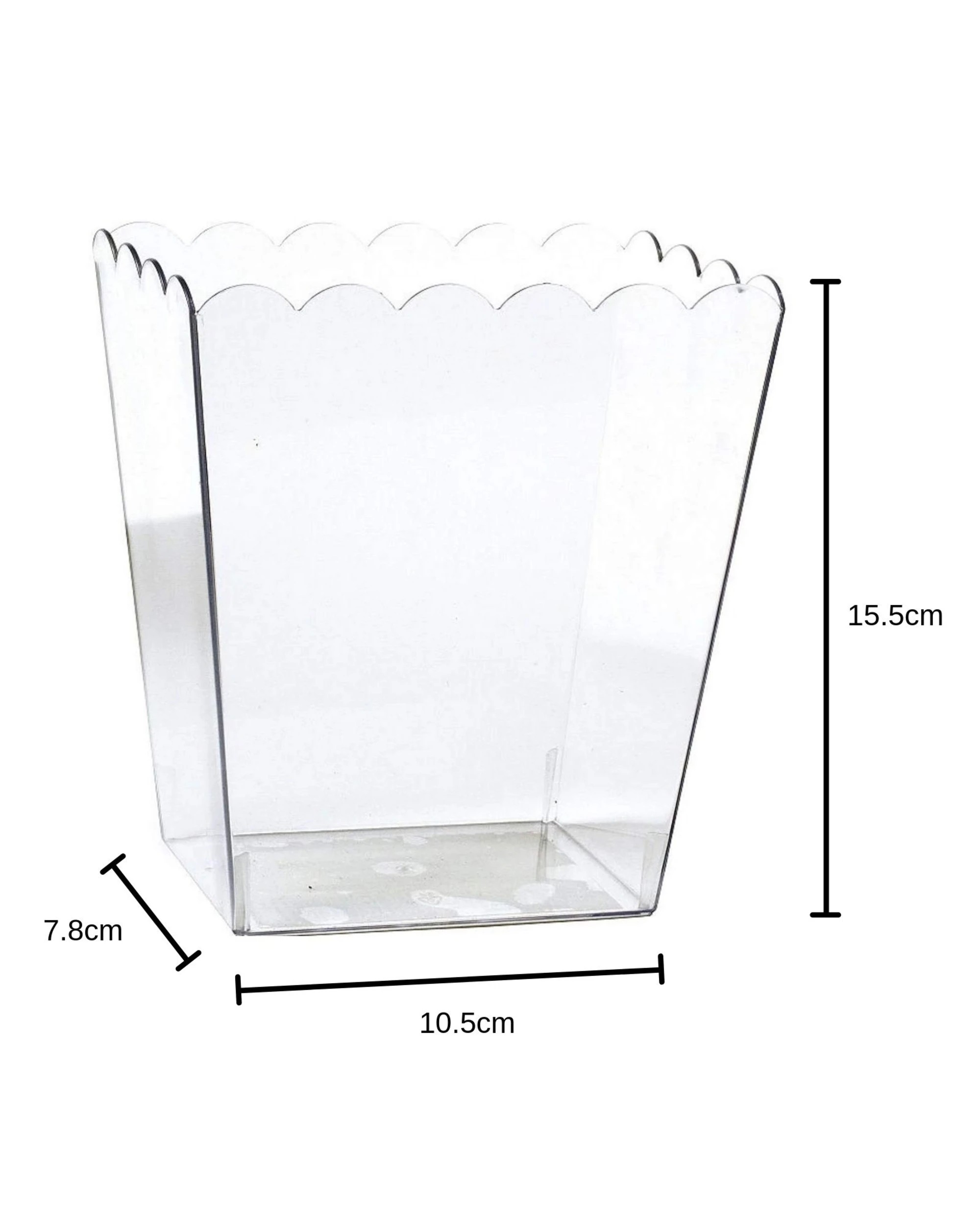 2 Anagram Medium Clear Scalloped Plastic Container, 2 of 2