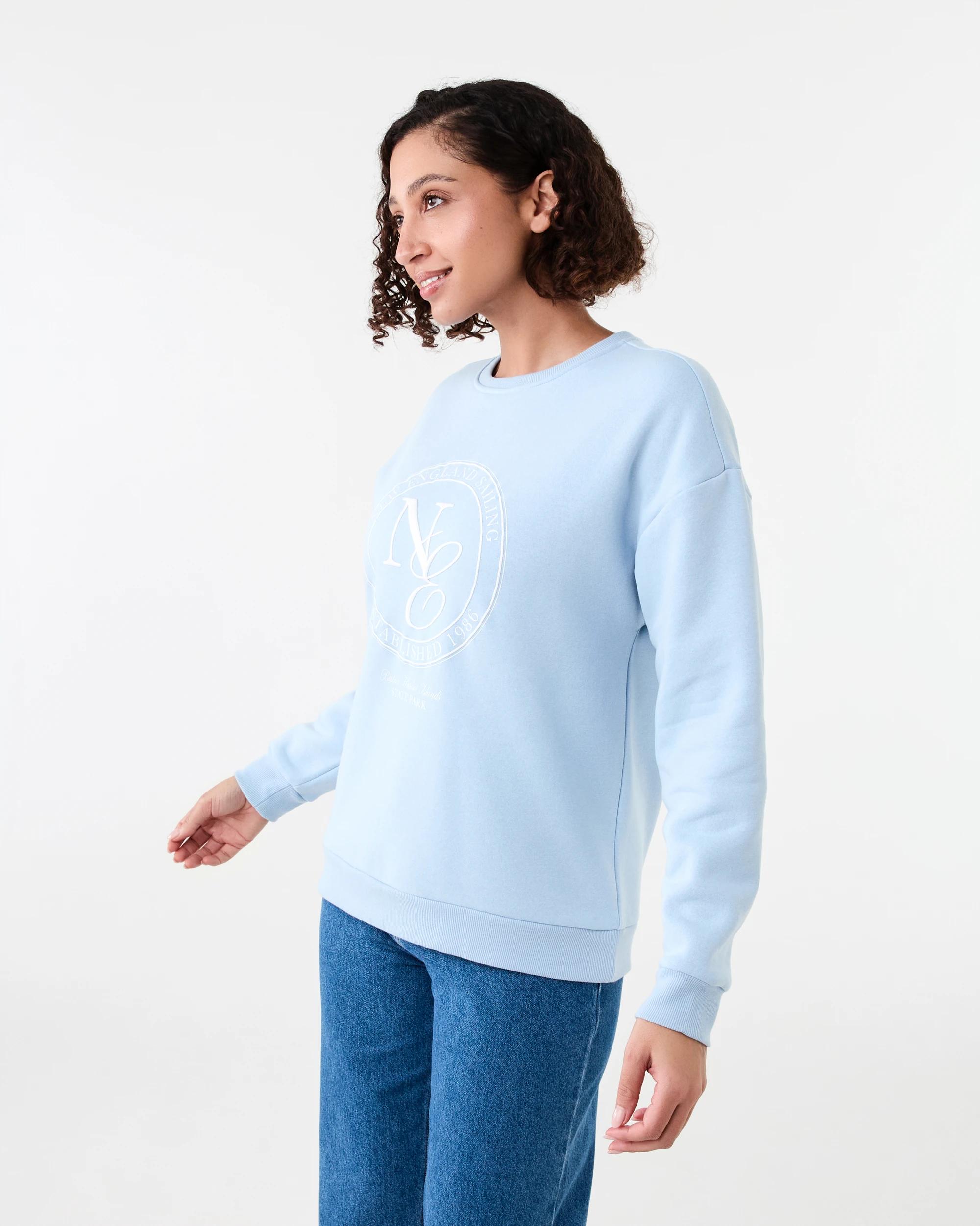 2 Long Sleeve Print Sweatshirt Sail Blue, 2 of 7
