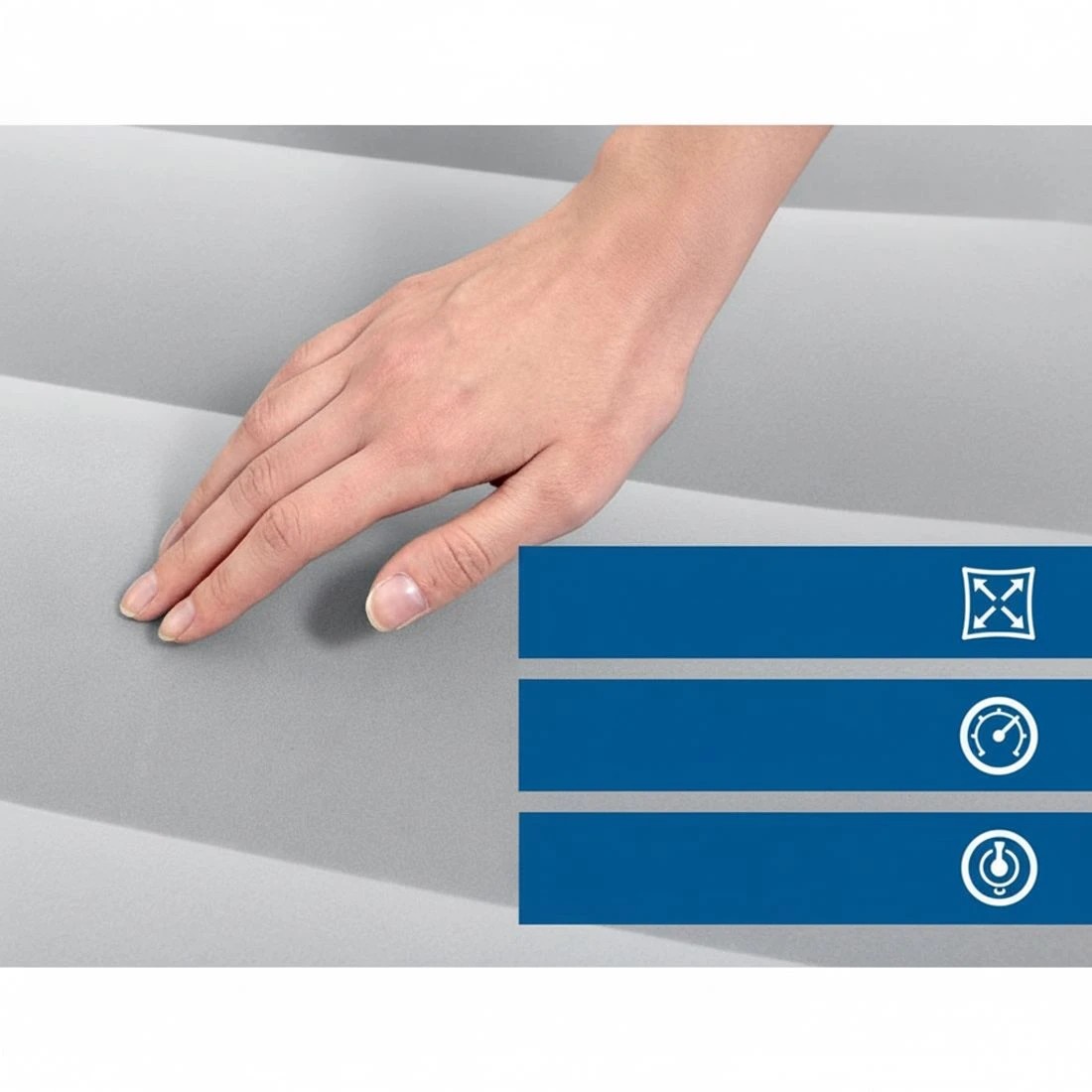 4 Bestway Air Mattress Single Inflatable Bed 51cm Airbed - Single Bed - Grey, 4 of 5